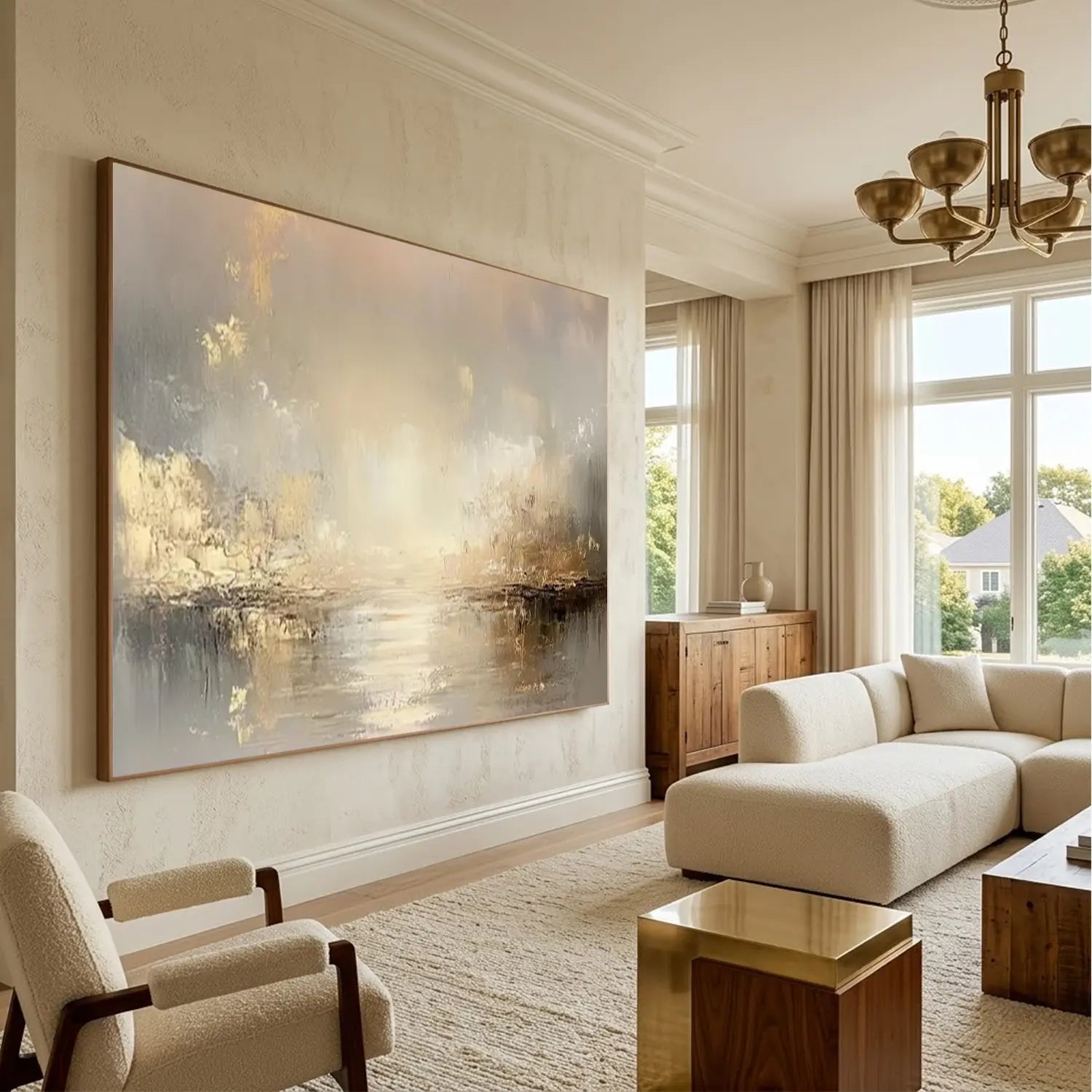 Gold Abstract Canvas Wall art
