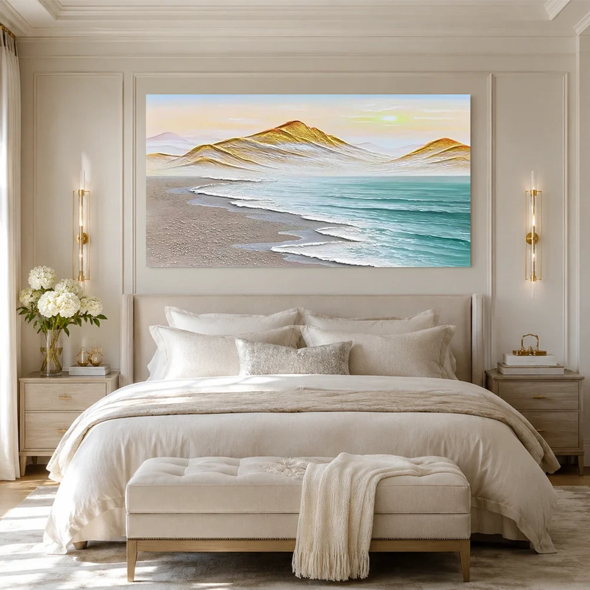 Abstract Mountain Textured Canvas Art #MM027