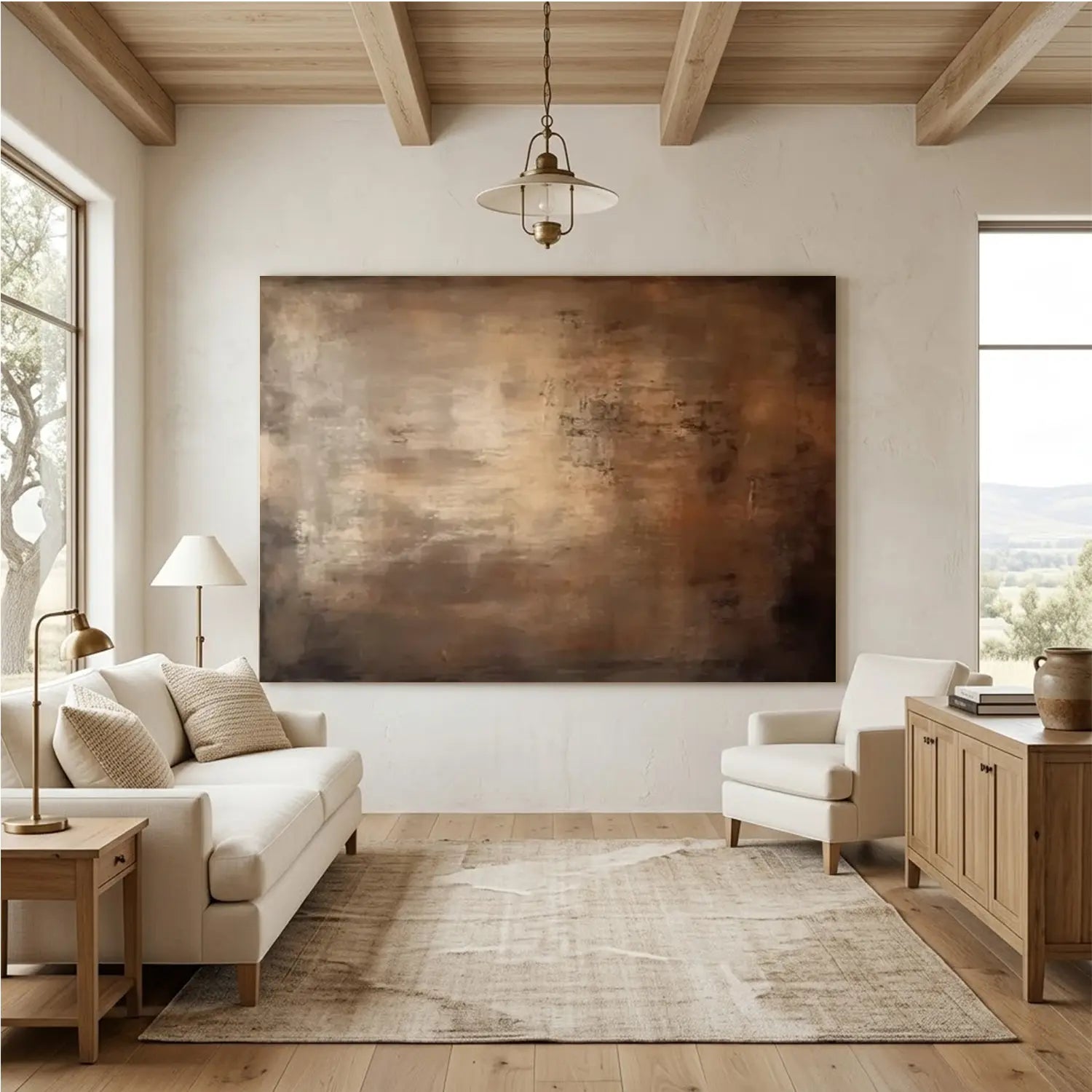 Brown Abstract Canvas Wall art