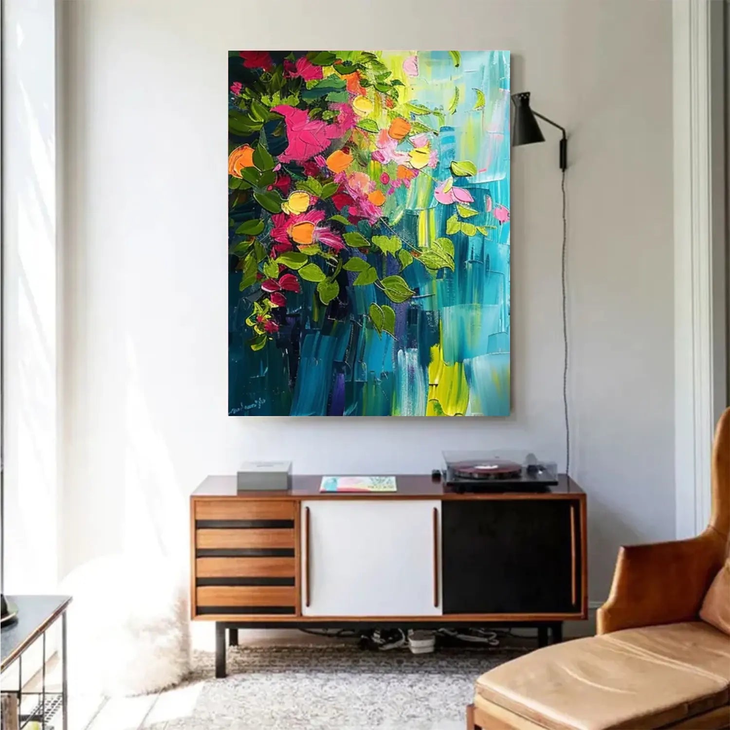 Colorful Flower Abstract Wall Art #FT048