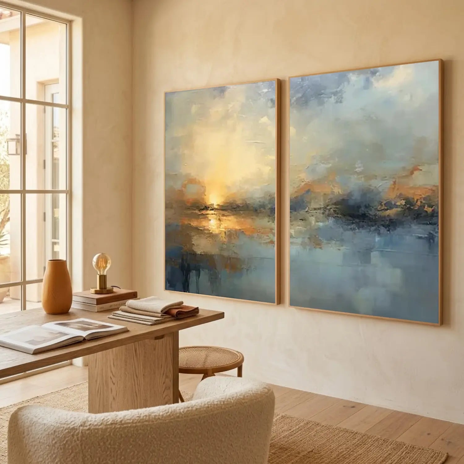 Abstract Painting Canvas Set of 2
