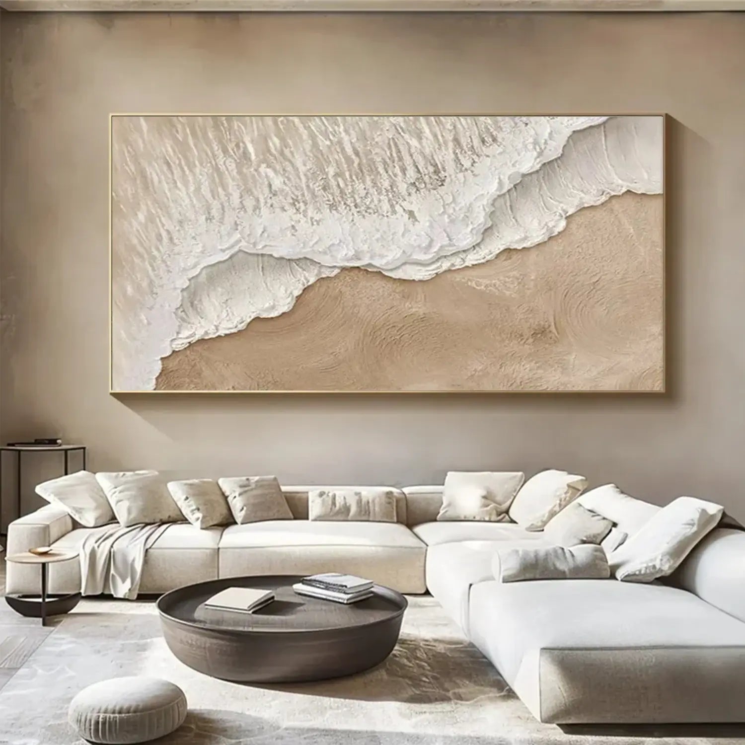 Ocean And Sky Textured Painting Canvas