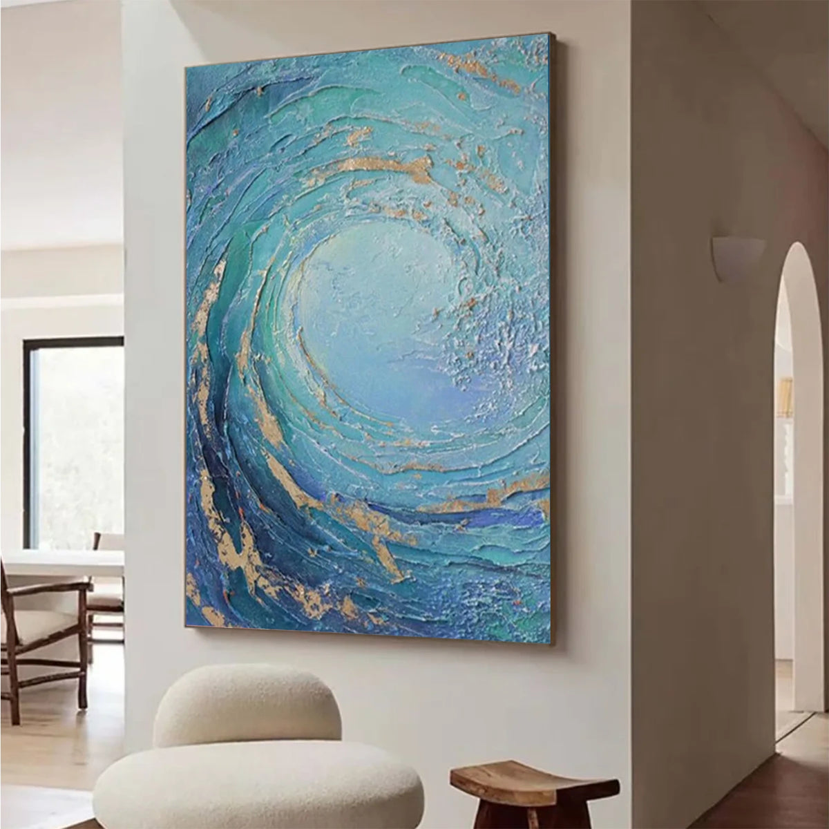 Ocean Textured Painting Canvas #OS057