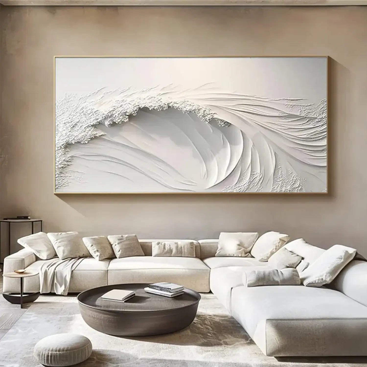 Ocean And Sky Textured Painting Canvas