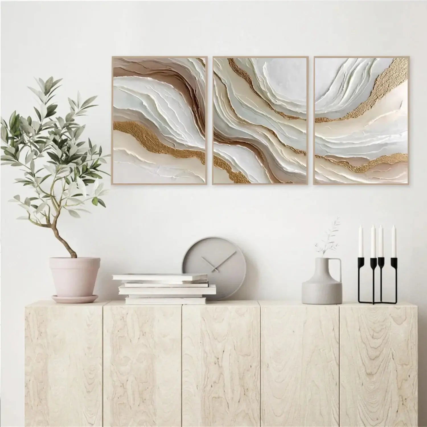 Abstract Texture Wall Art Set of 3