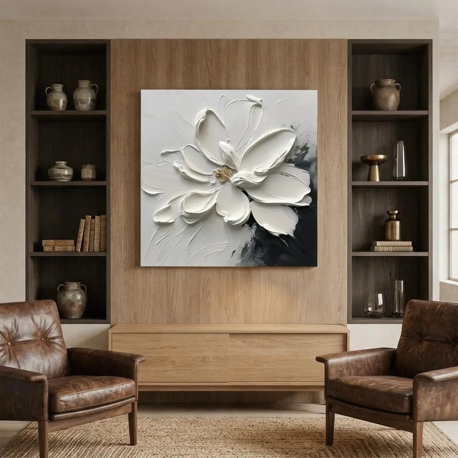 Flower Textured Painting Canvas