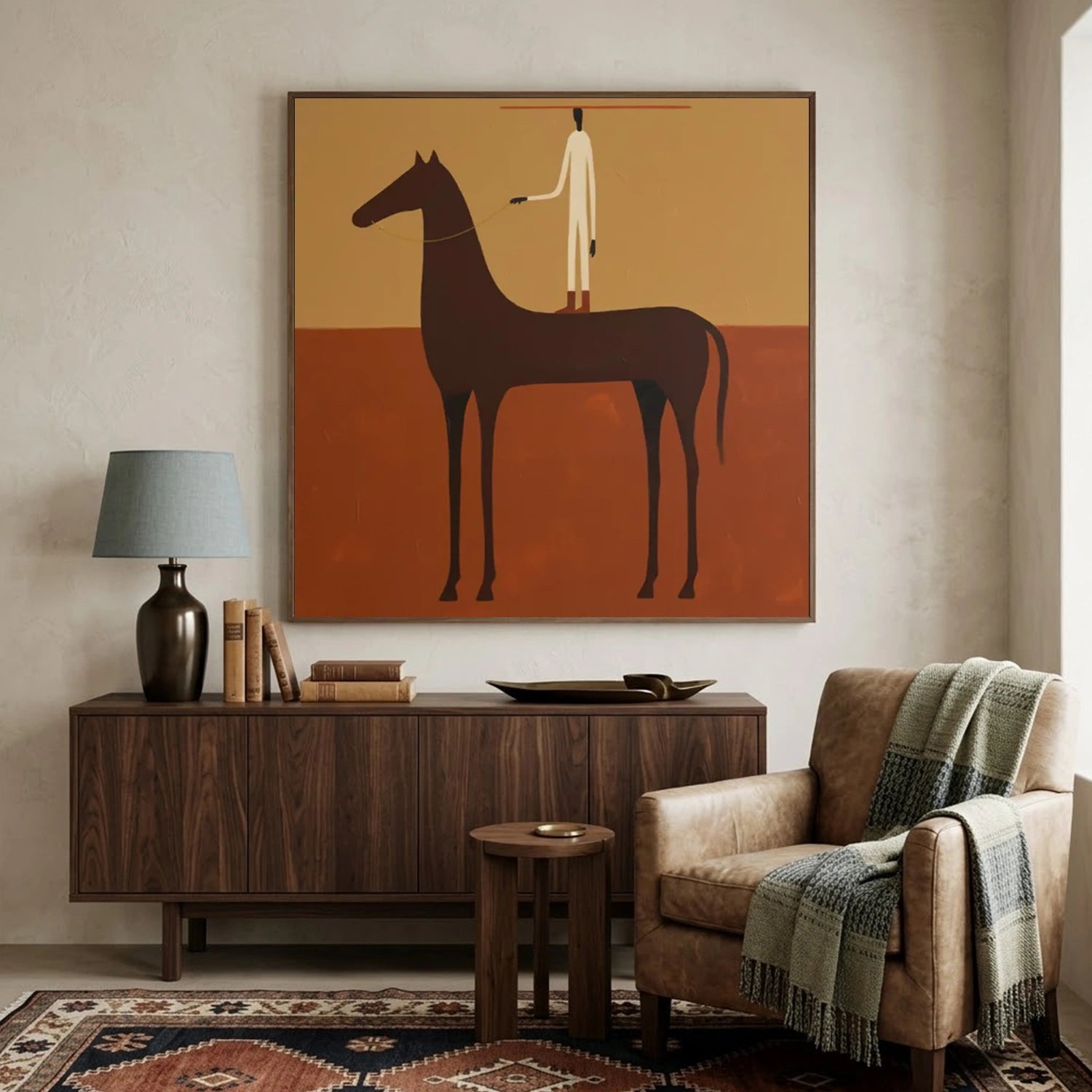 Vintage Americana Art | Crimson Rider