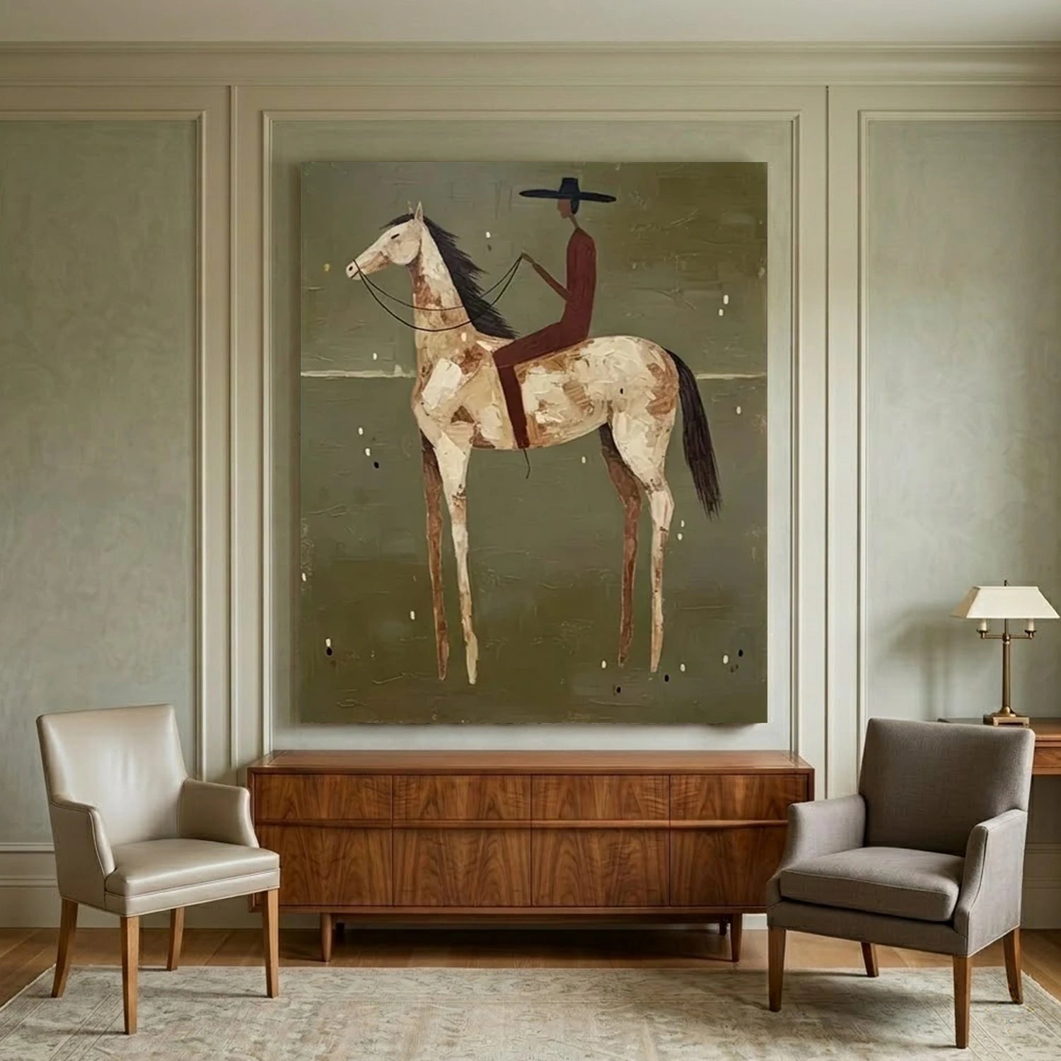 Vintage Americana Art | Olive Solitude