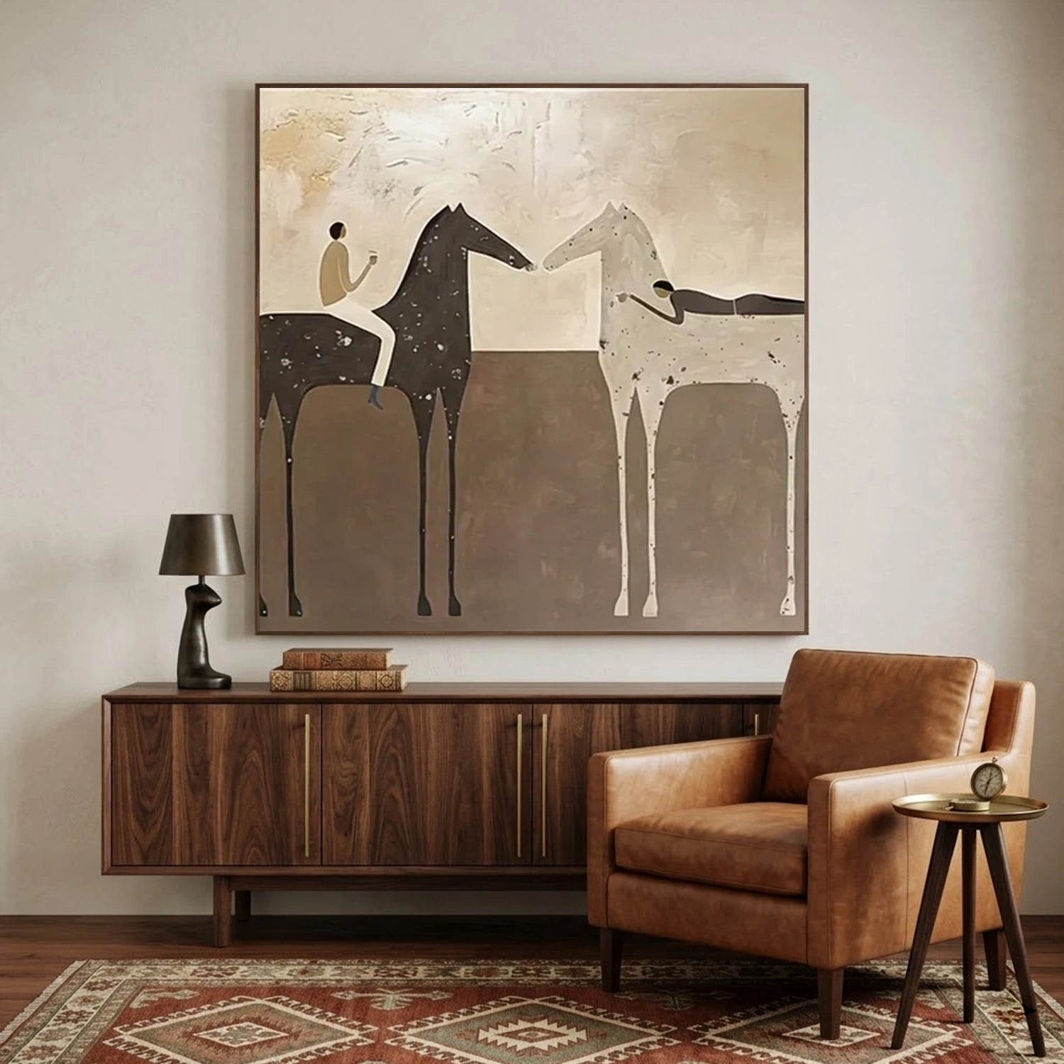 Vintage Americana Art | Evening Trail Riders