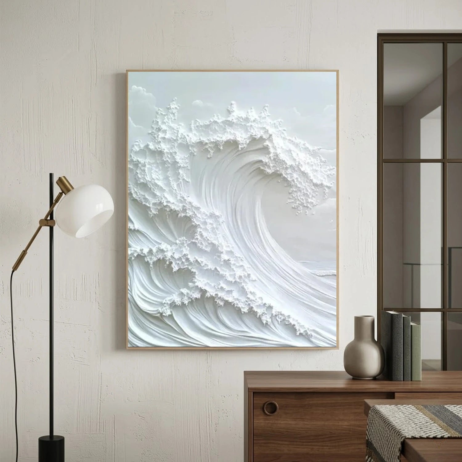 Ocean And Sky Textured Painting Canvas