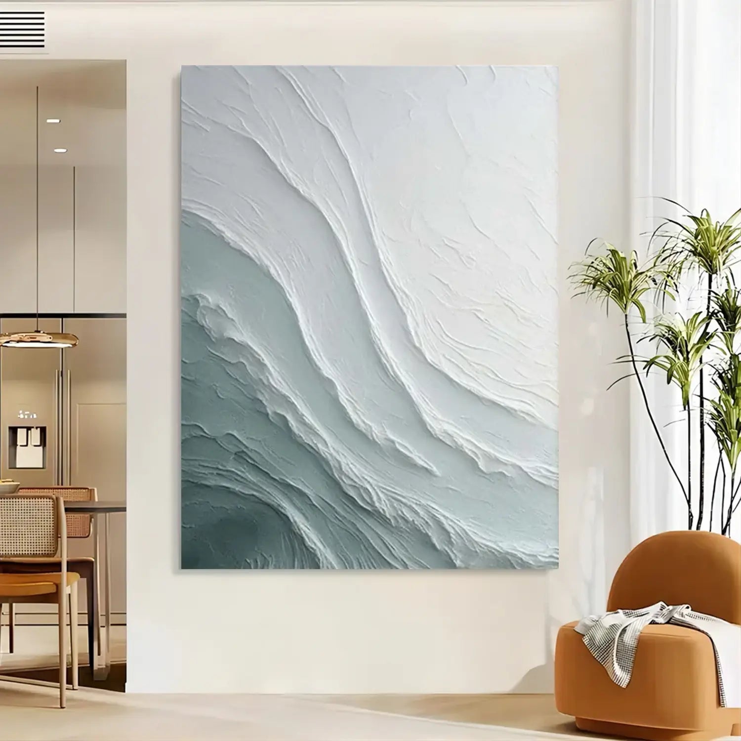 Abstract Ocean And Sky Canvas Art #OS055