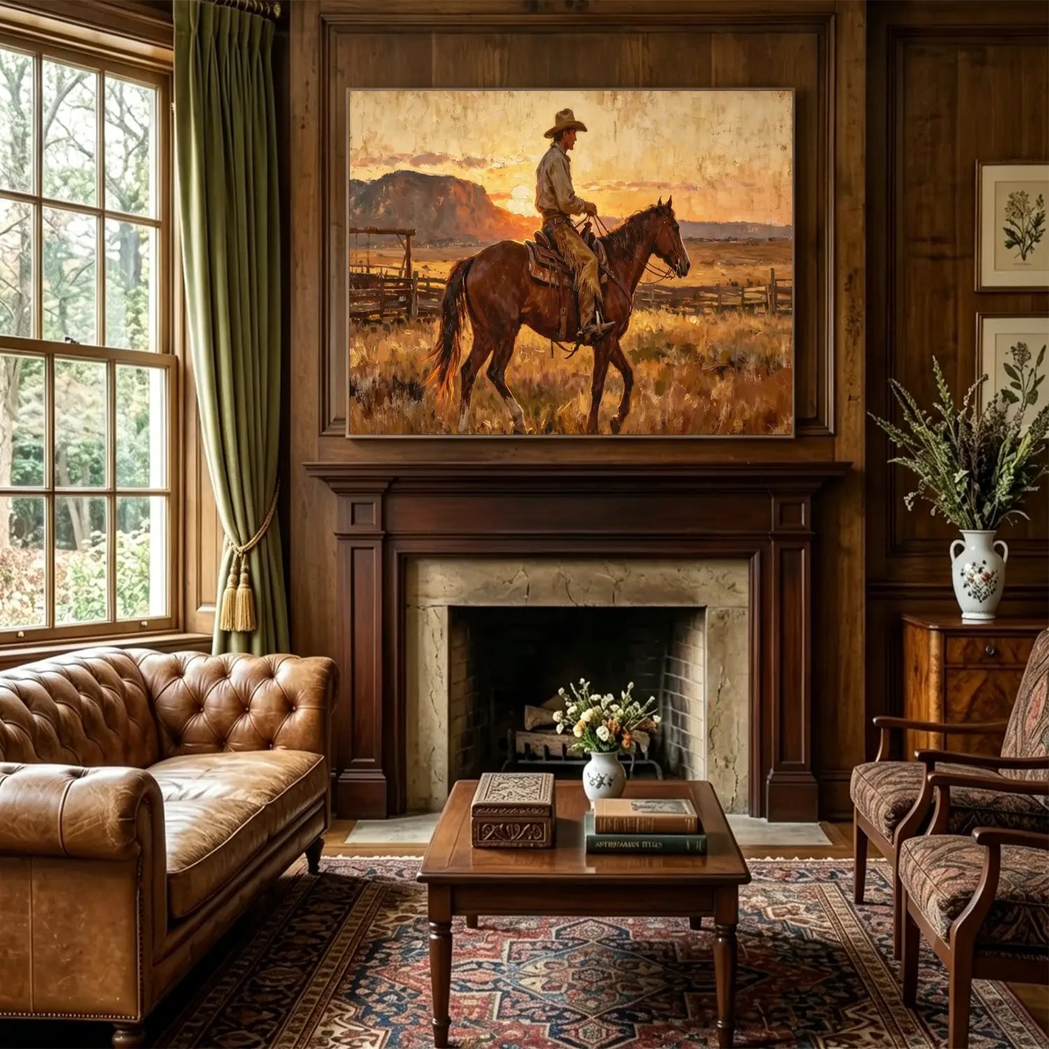Vintage Americana | Sunset Cowboy Ride