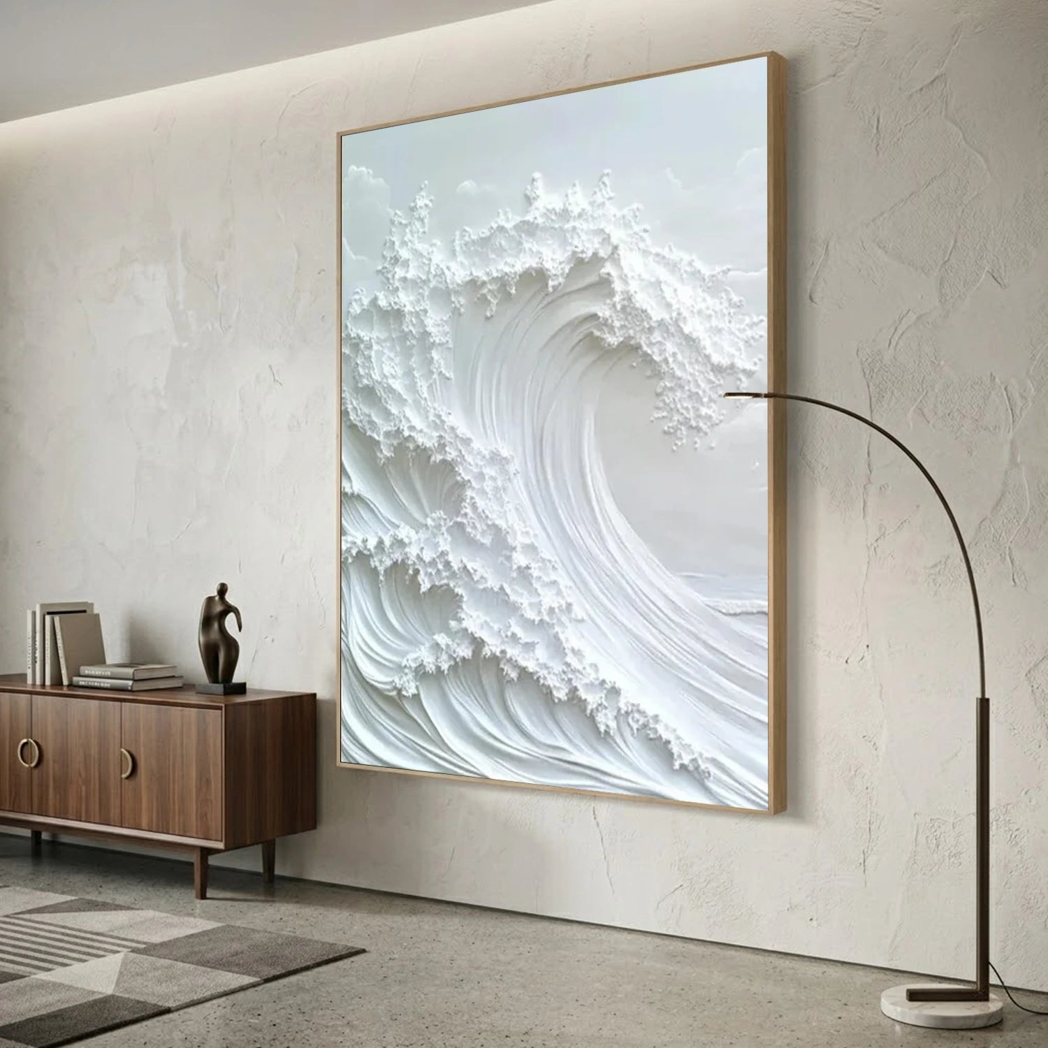 Ocean And Sky Textured Painting Canvas