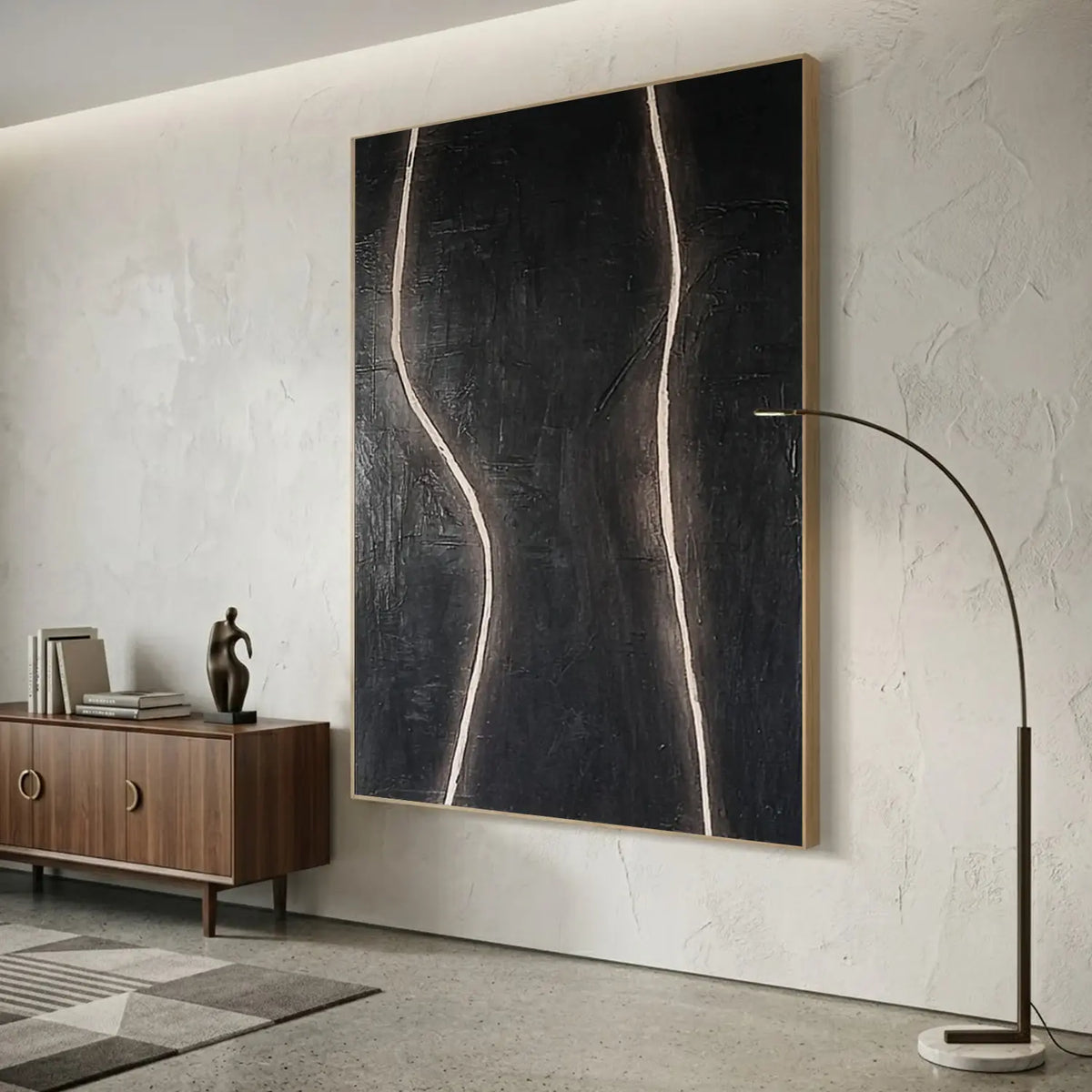 Black and White Minimalist Canvas Art #MM010