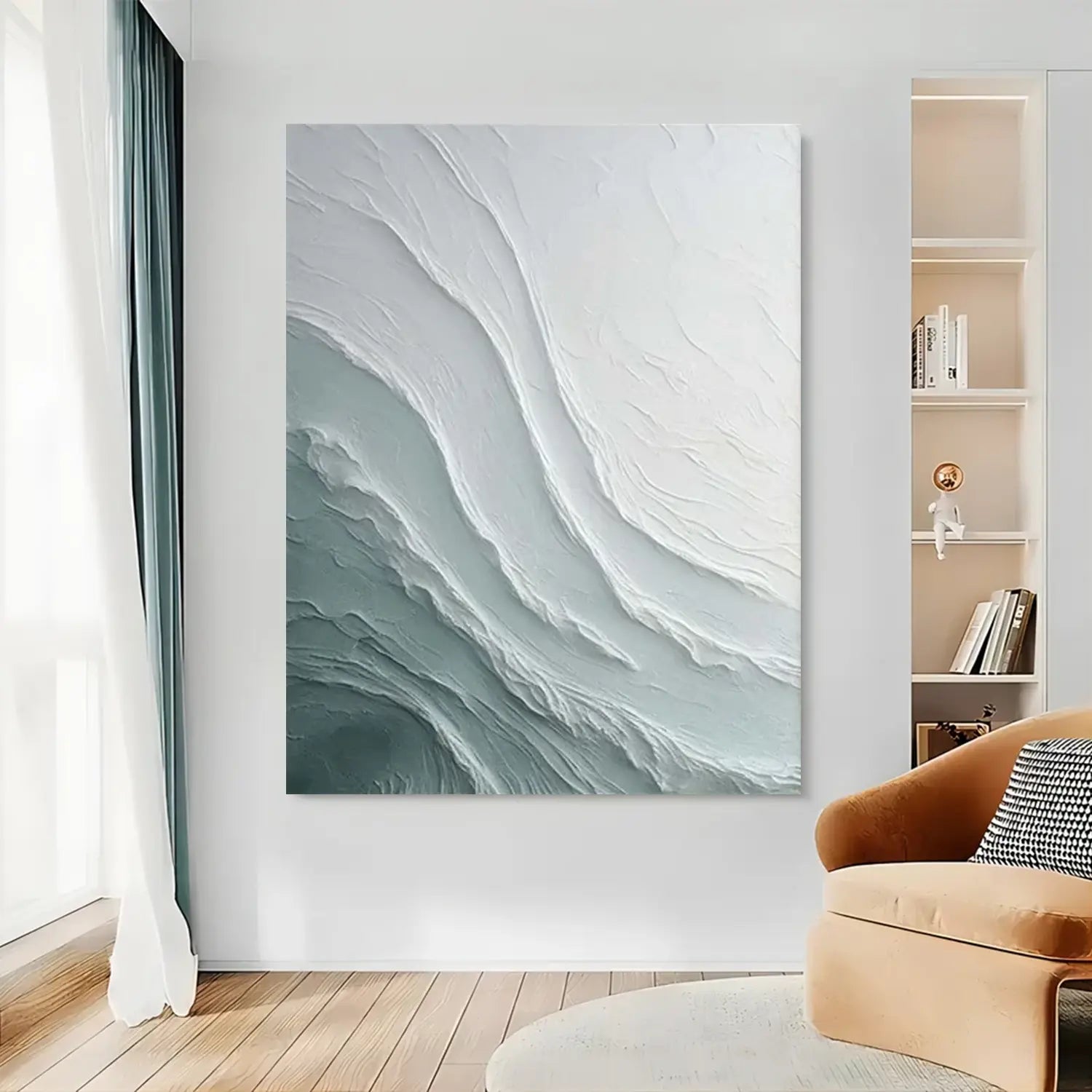 Abstract Ocean And Sky Canvas Art #OS055