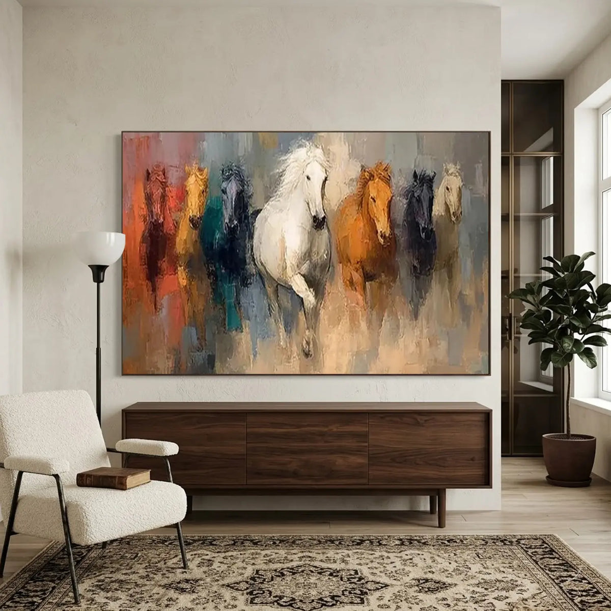 Abstract Animal Horse Wall Art #AA026