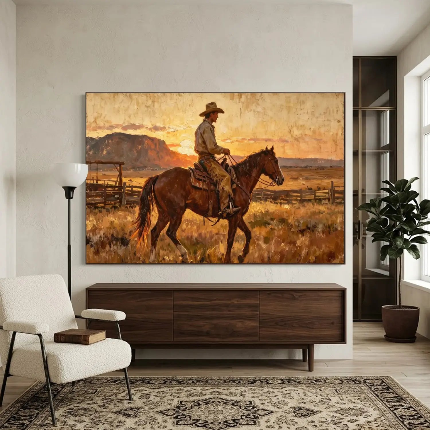 Vintage Americana | Sunset Cowboy Ride