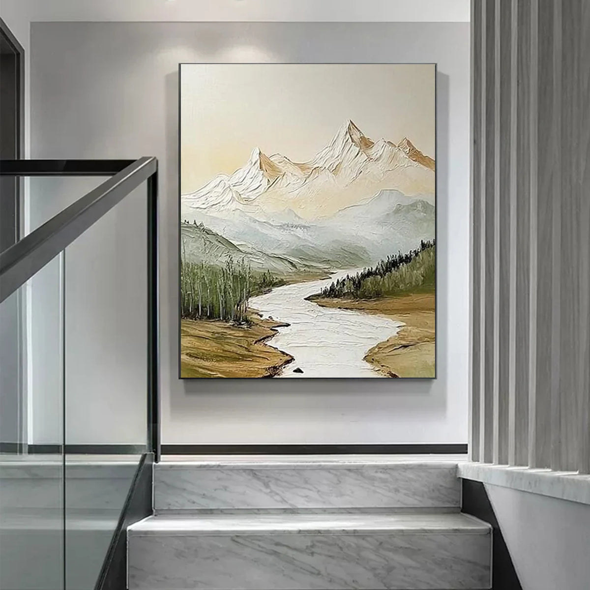 Colorful Mountain Textured Abstract Painting #MM030