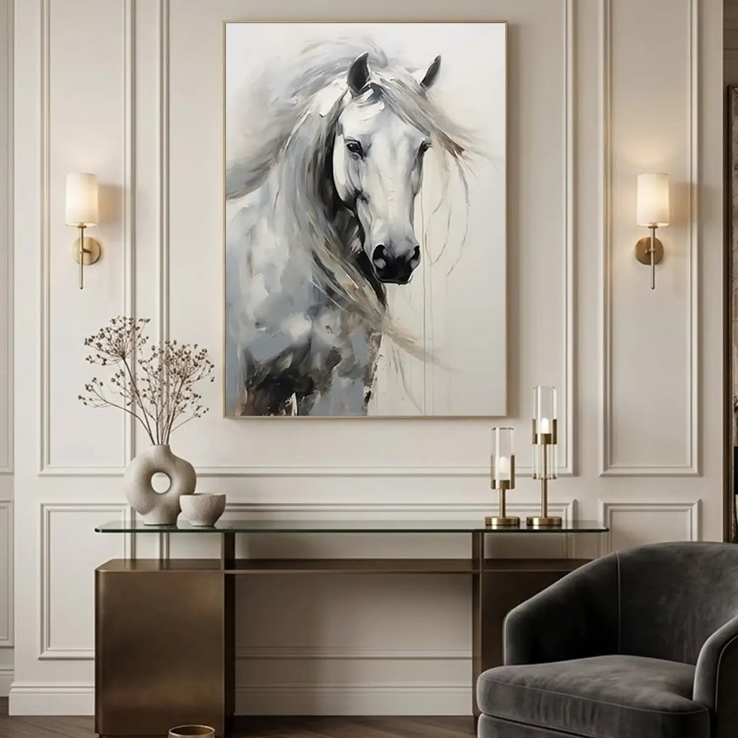 Abstract Animal Horse Wall Art