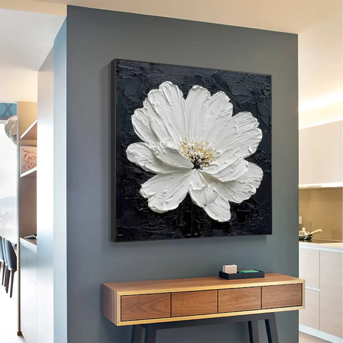 Flower Abstract Textured Wall Art #FT075