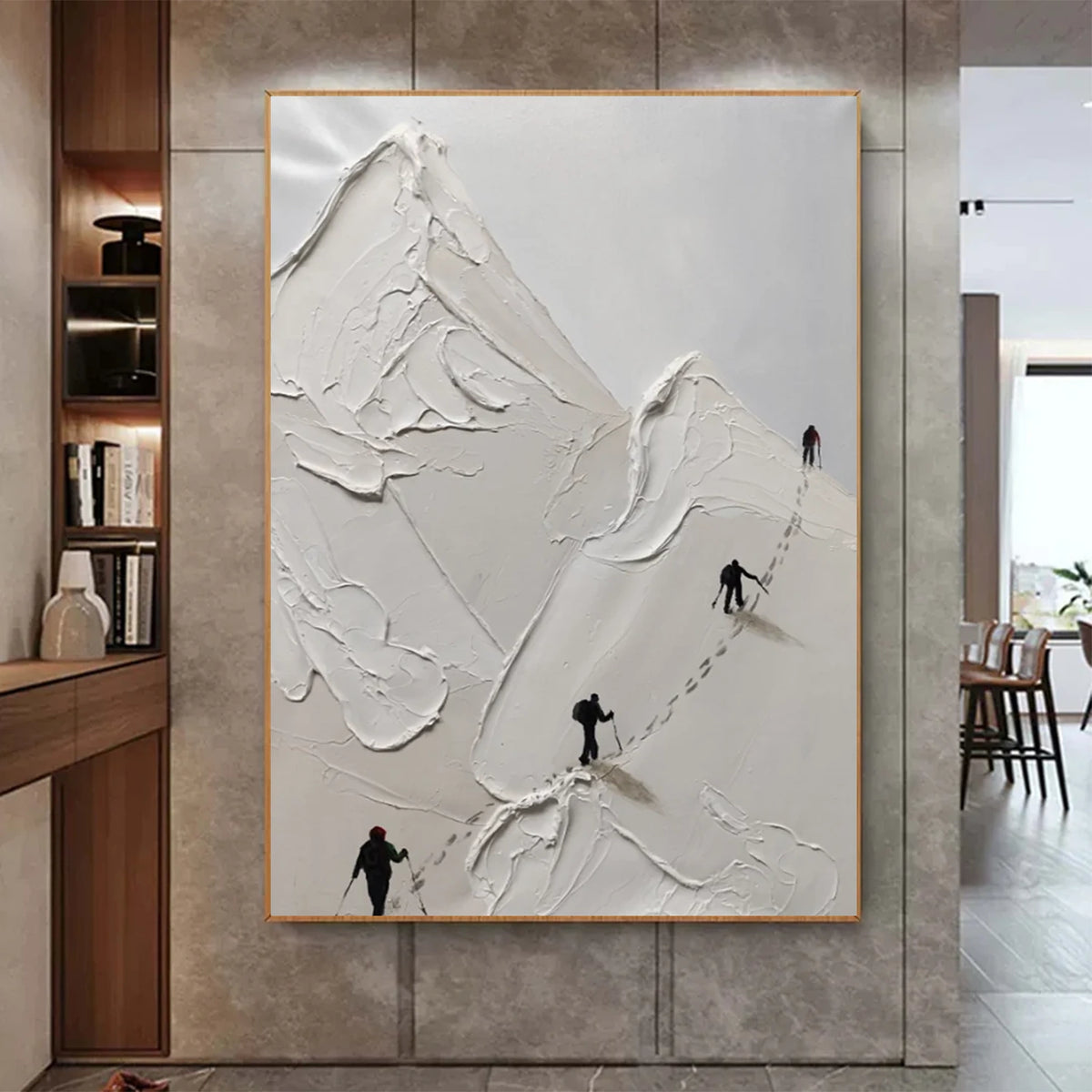 Minimalist Mountain Textured Canvas Art #MM025