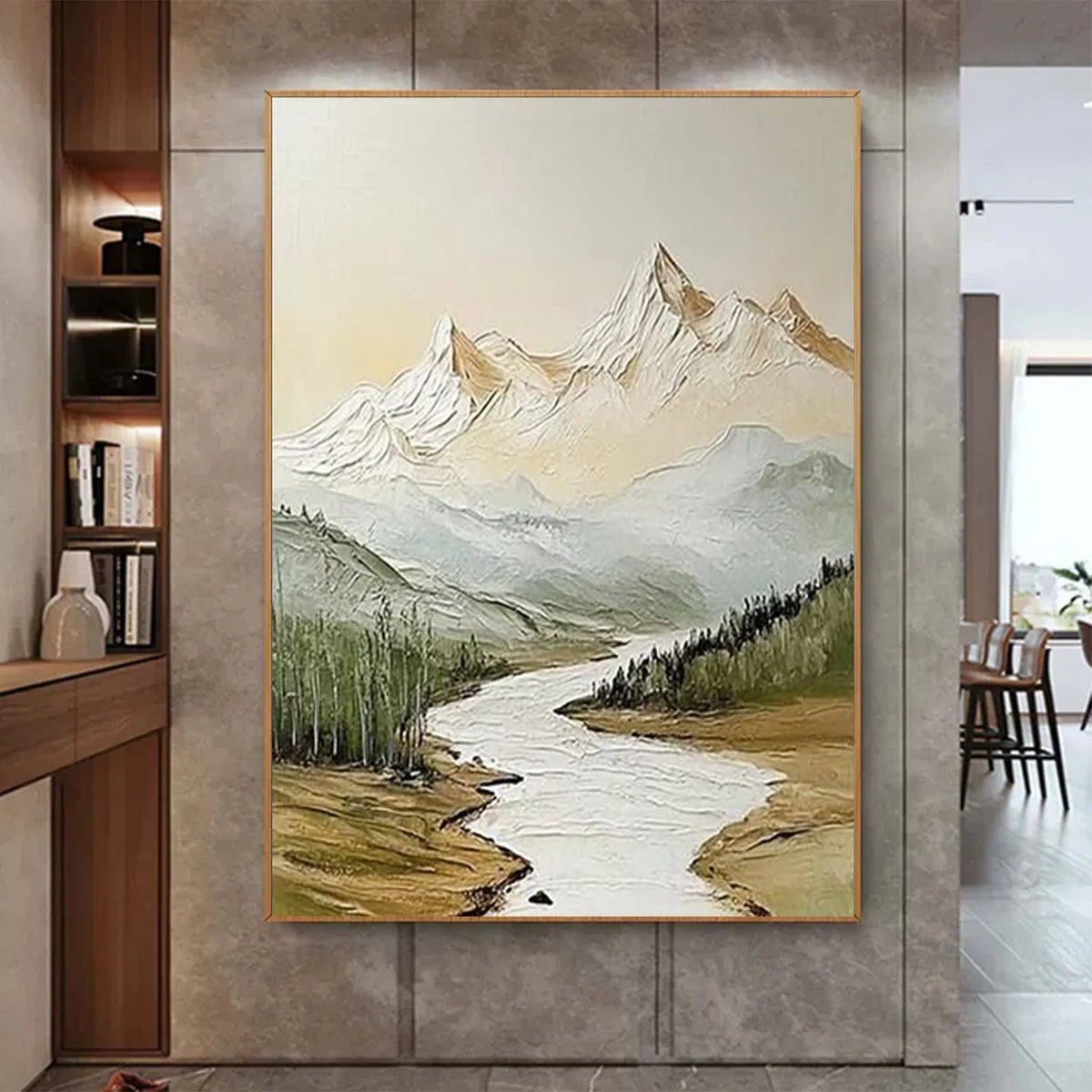 Colorful Mountain Textured Abstract Painting #MM030