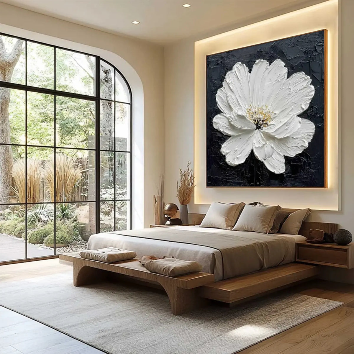 Flower Abstract Textured Wall Art #FT075