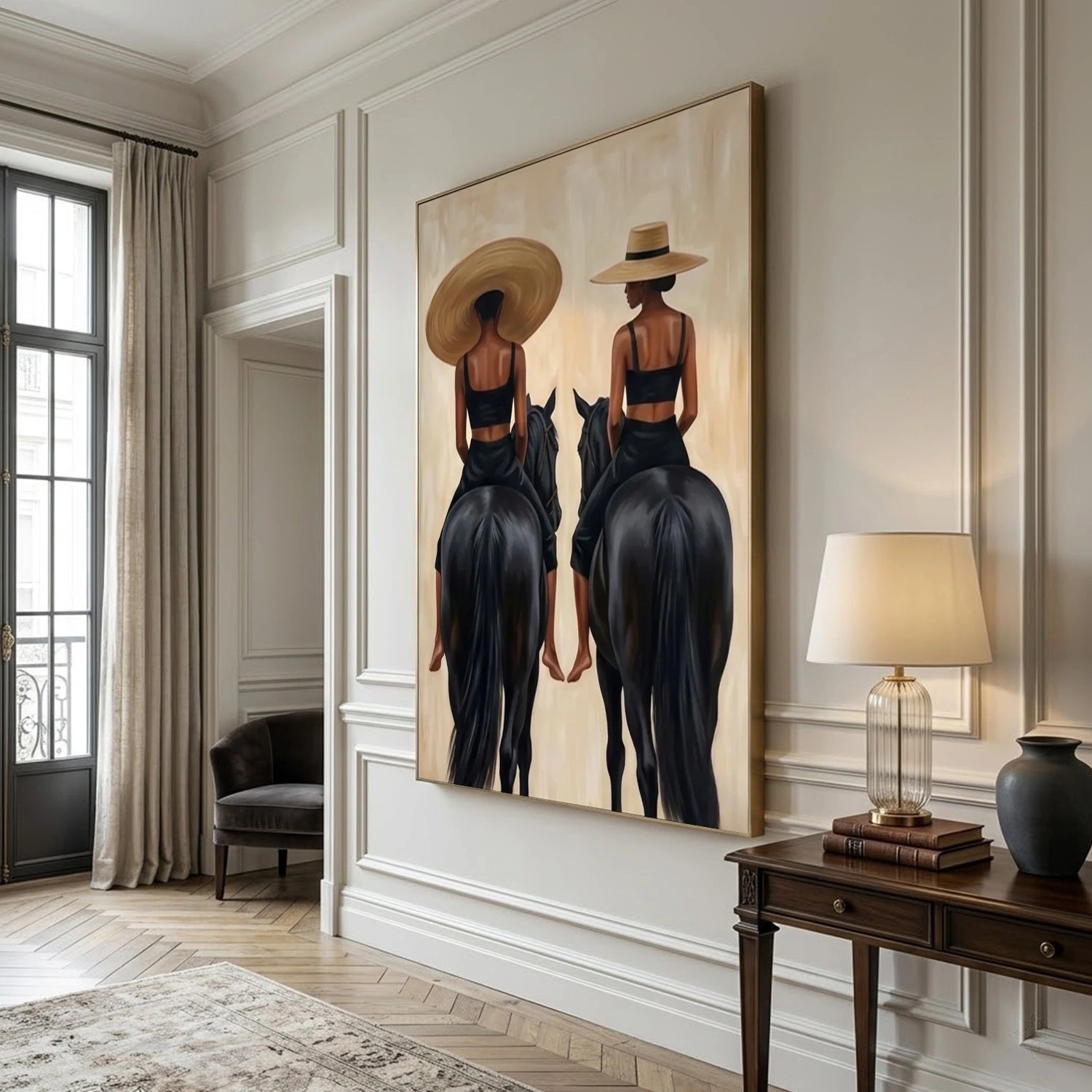 Vintage Americana Art | Golden Saddle Poise