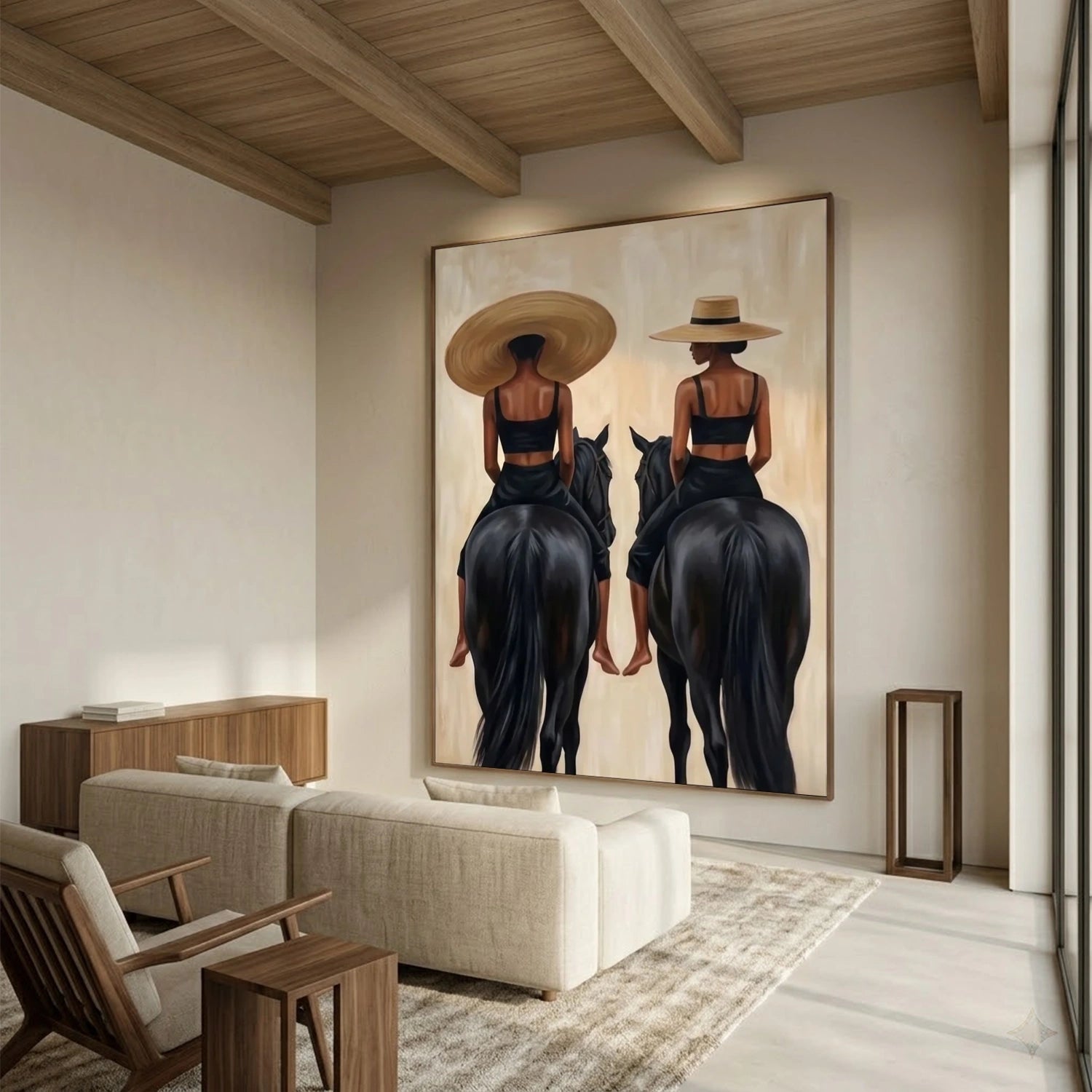 Vintage Americana Art | Golden Saddle Poise