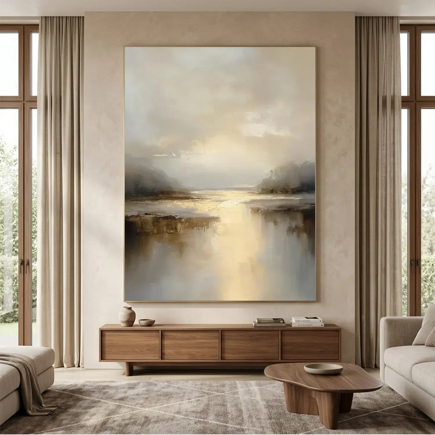 Ocean And Sky Abstract Wall Art