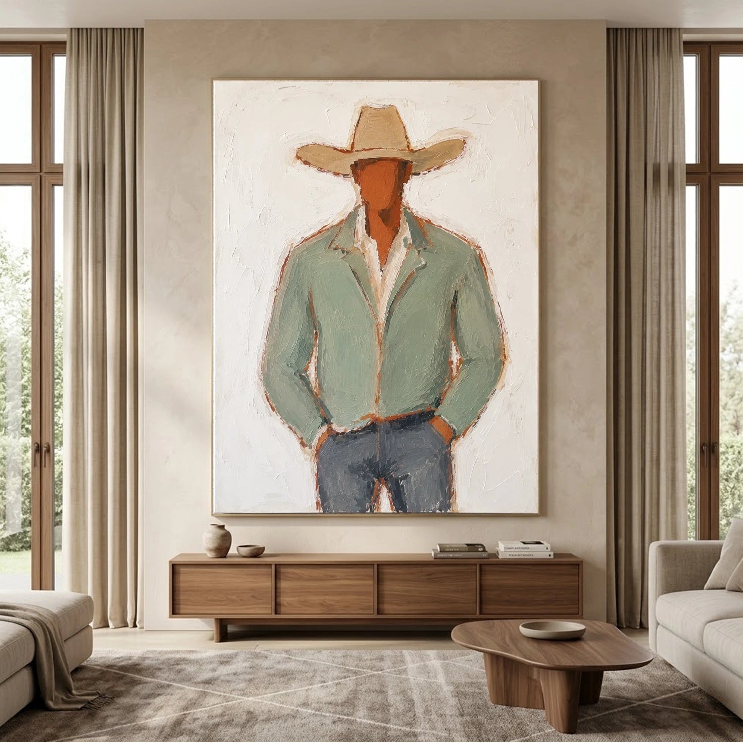 Vintage Americana Art | Cowboy Calm