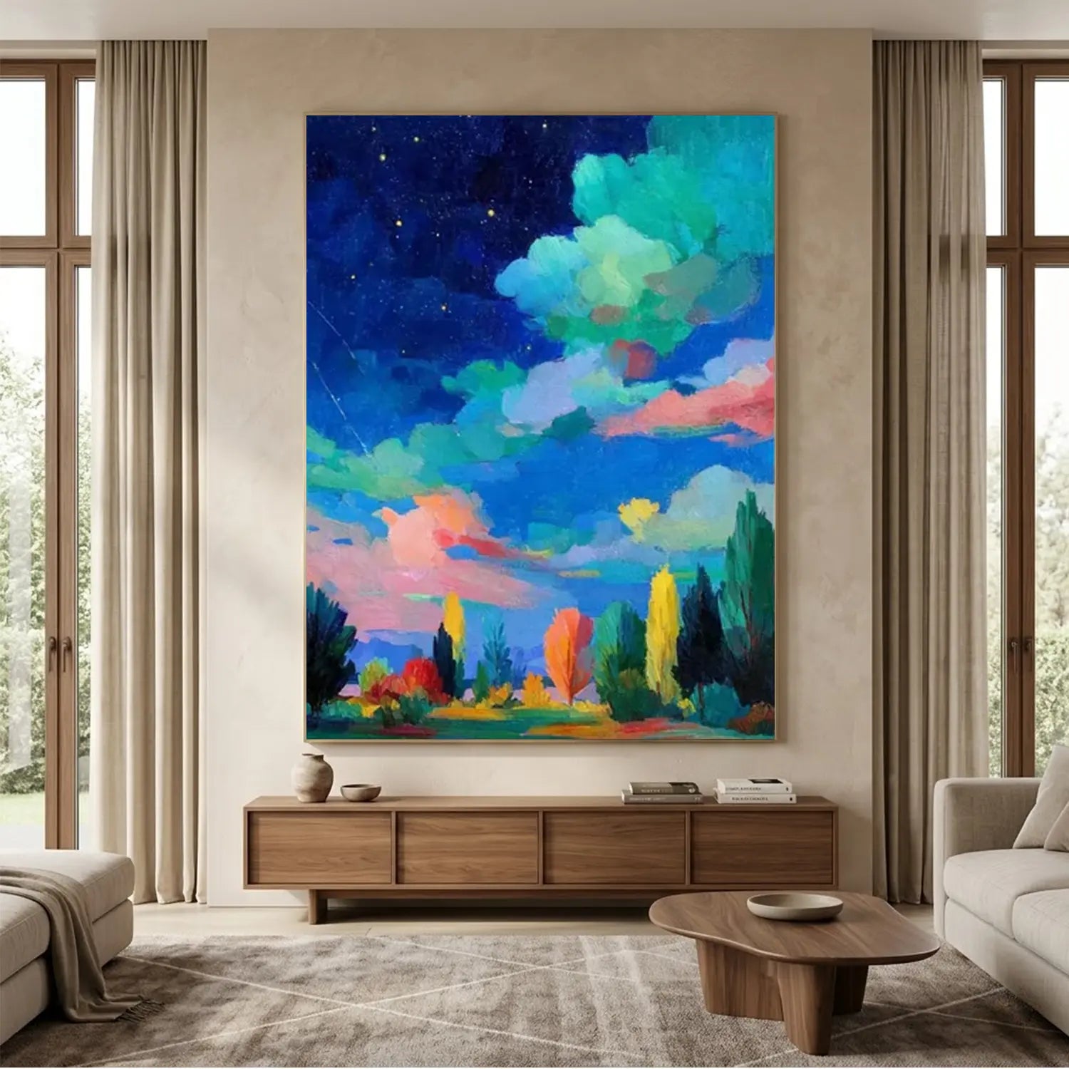 Ocean And Sky Abstract Wall Art