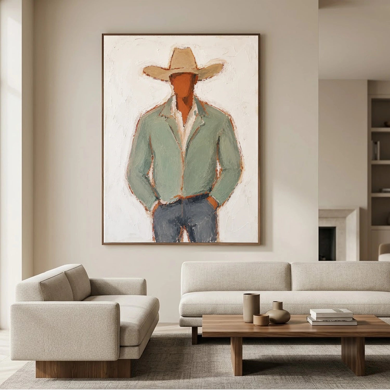 Vintage Americana Art | Cowboy Calm