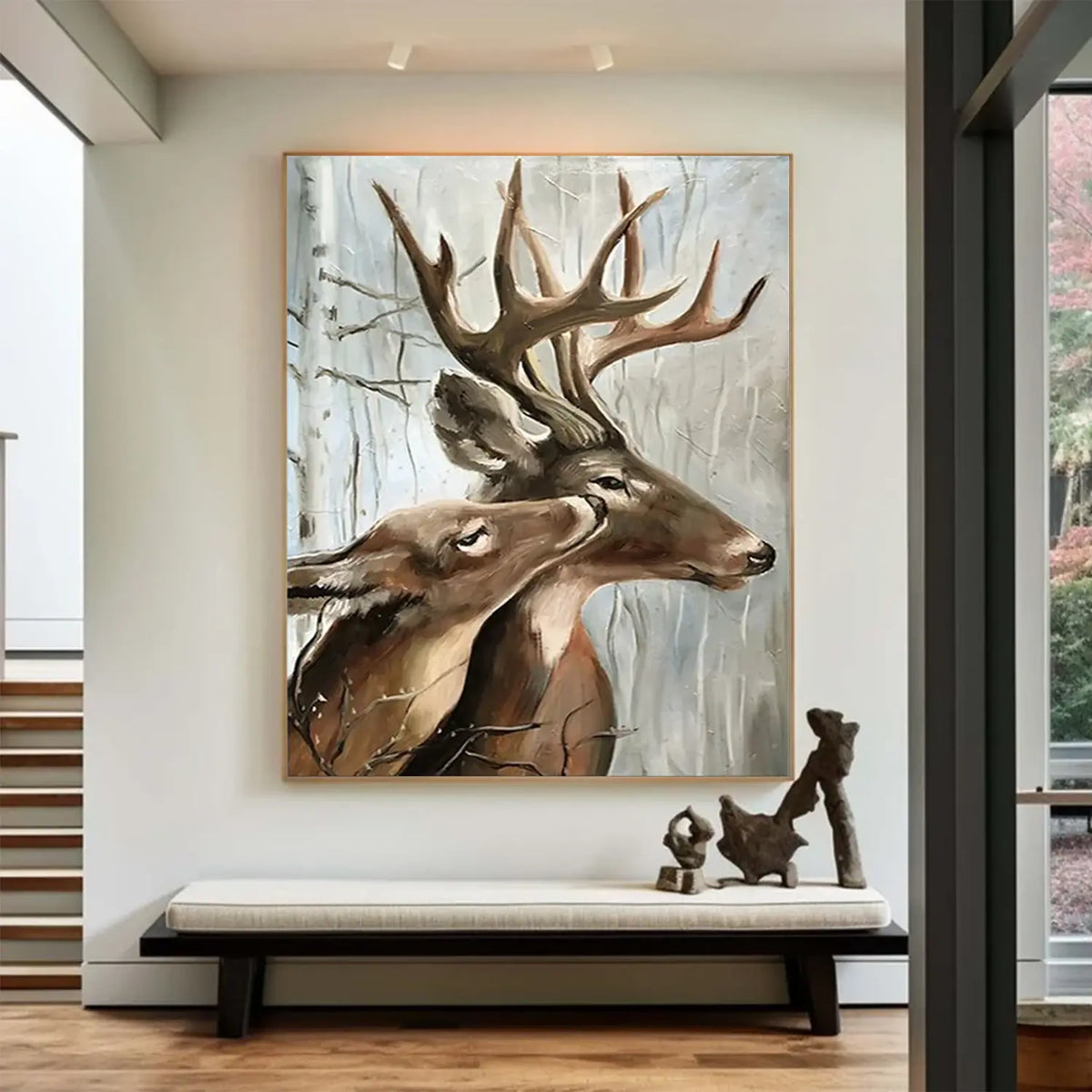 Abstract Animal Rangifer tarandus Wall Art #AA030