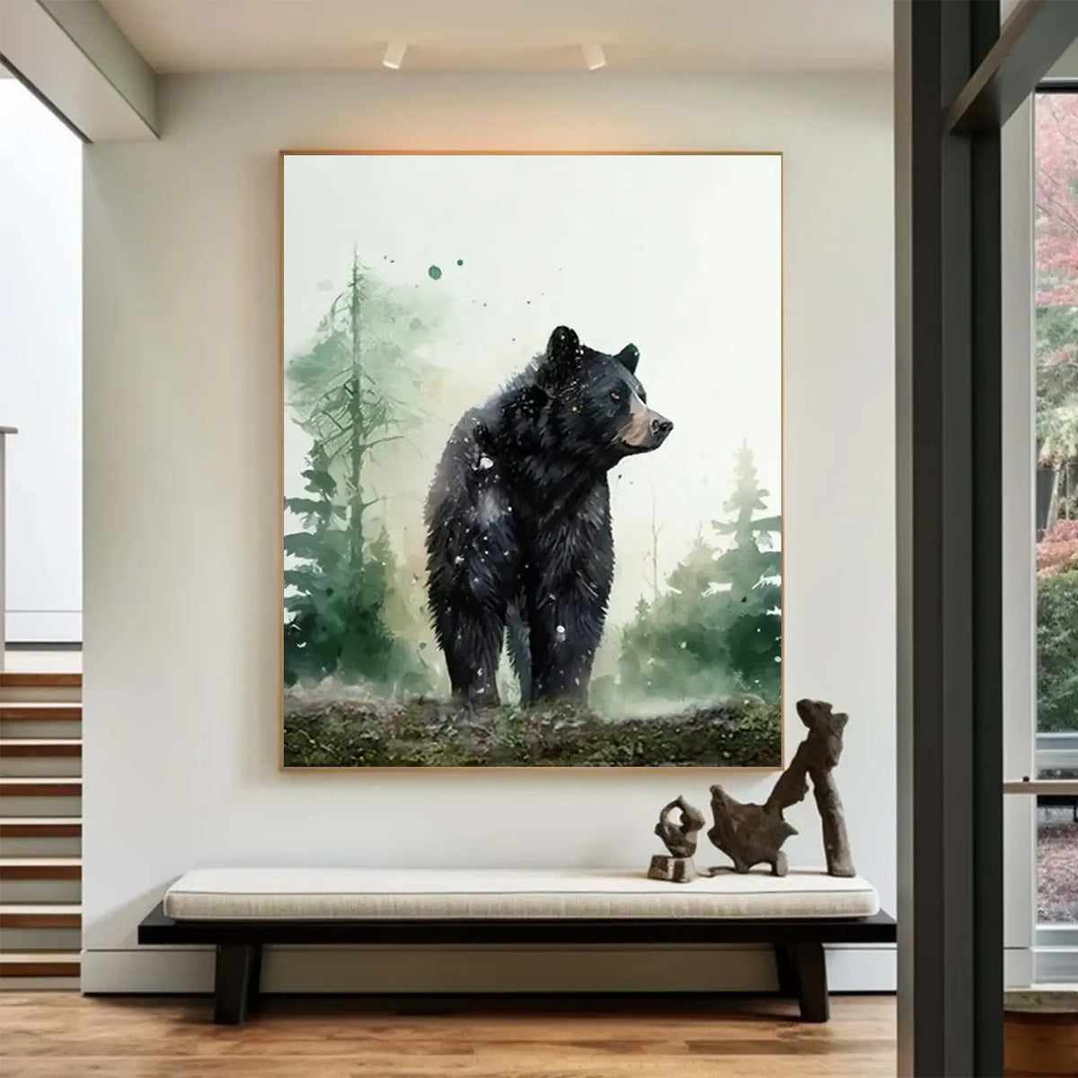 Abstract Animal Ursus thibetanus Wall Art #AA025