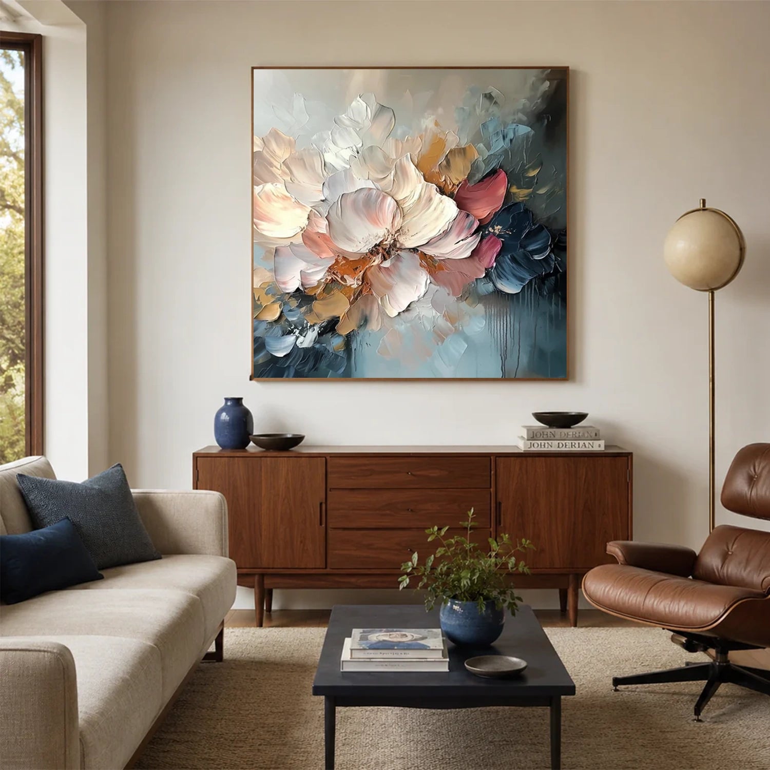 Flower Abstract Textured Wall Art #FT055