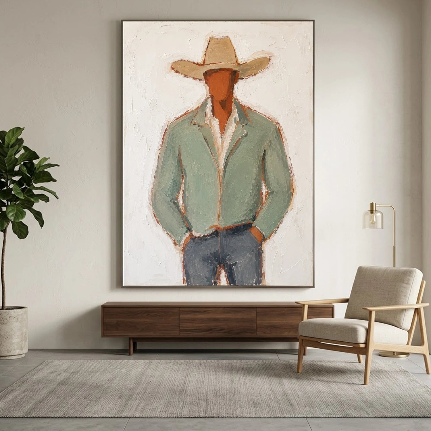 Vintage Americana Art | Cowboy Calm