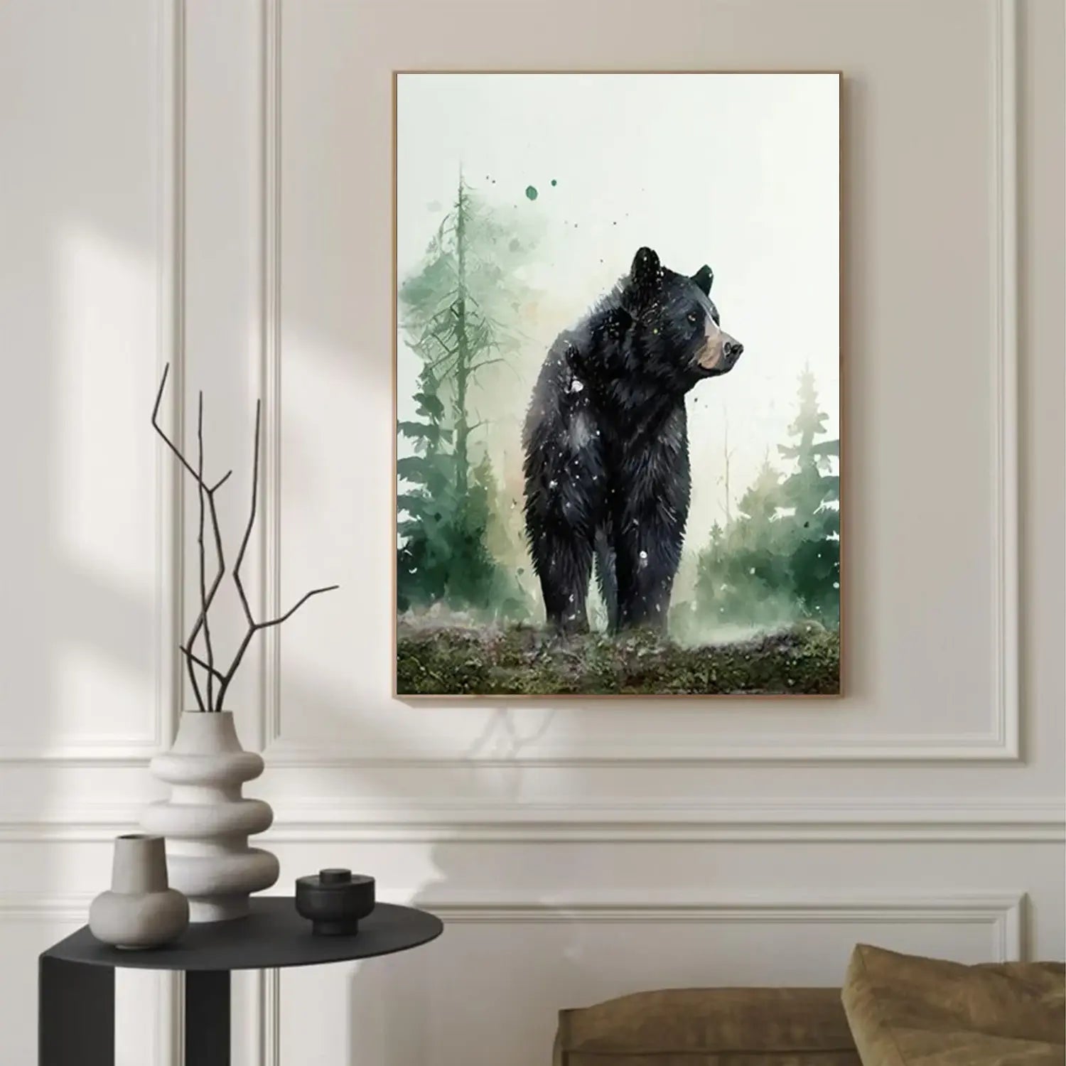 Abstract Animal Ursus thibetanus Wall Art #AA025