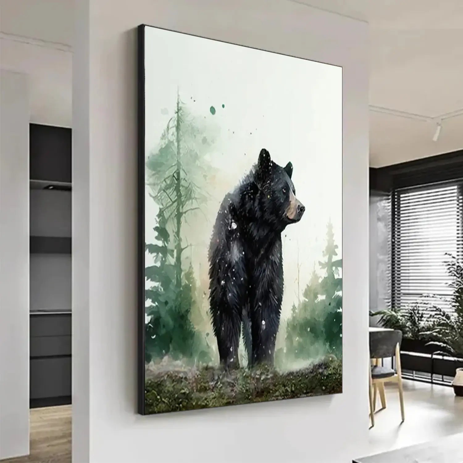 Abstract Animal Ursus thibetanus Wall Art #AA025