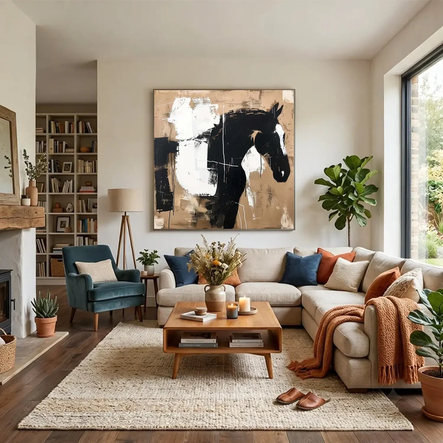Abstract Animal Horse Wall Art