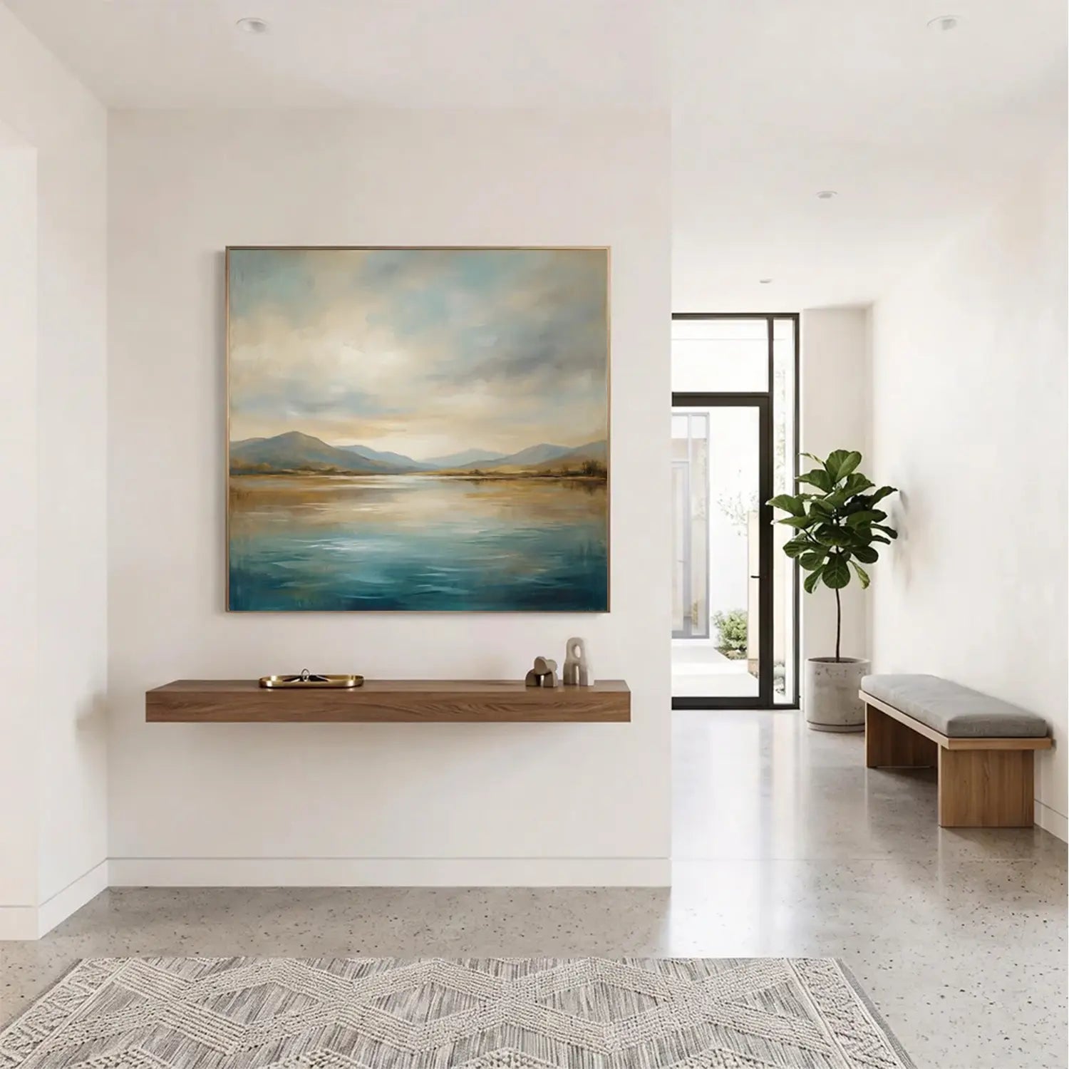 Ocean And Sky Abstract Wall Art #OS051