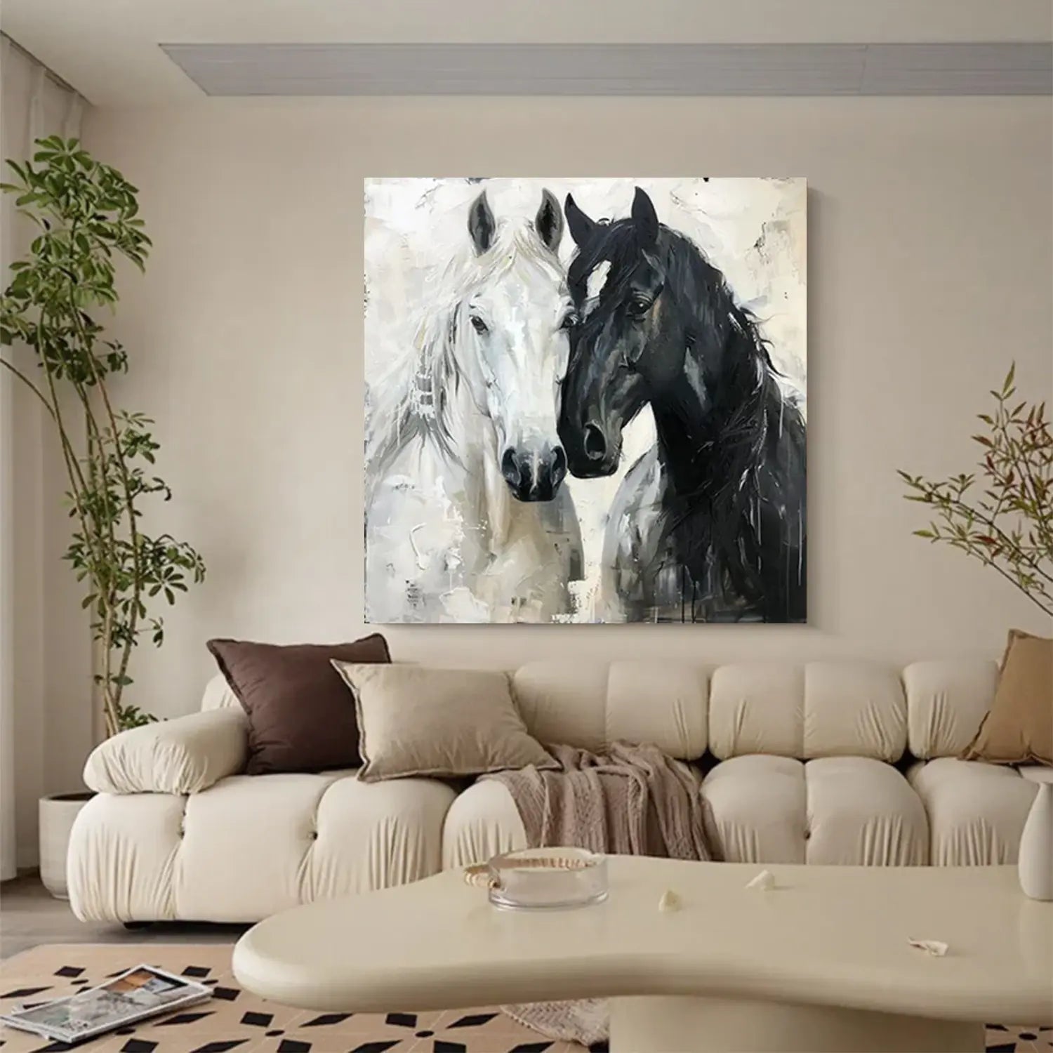 Abstract Animal Horse Canvas Art