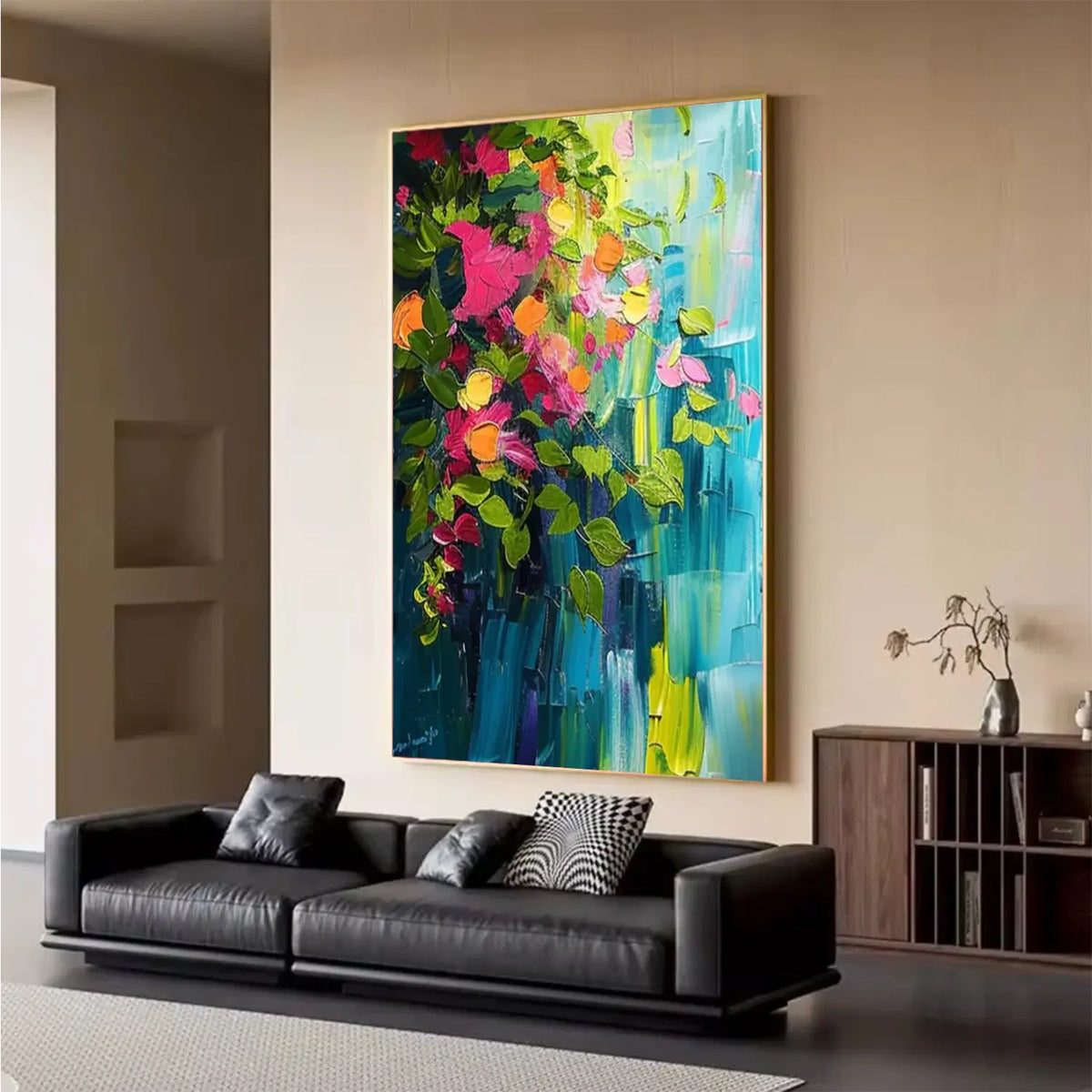 Colorful Flower Abstract Wall Art #FT048