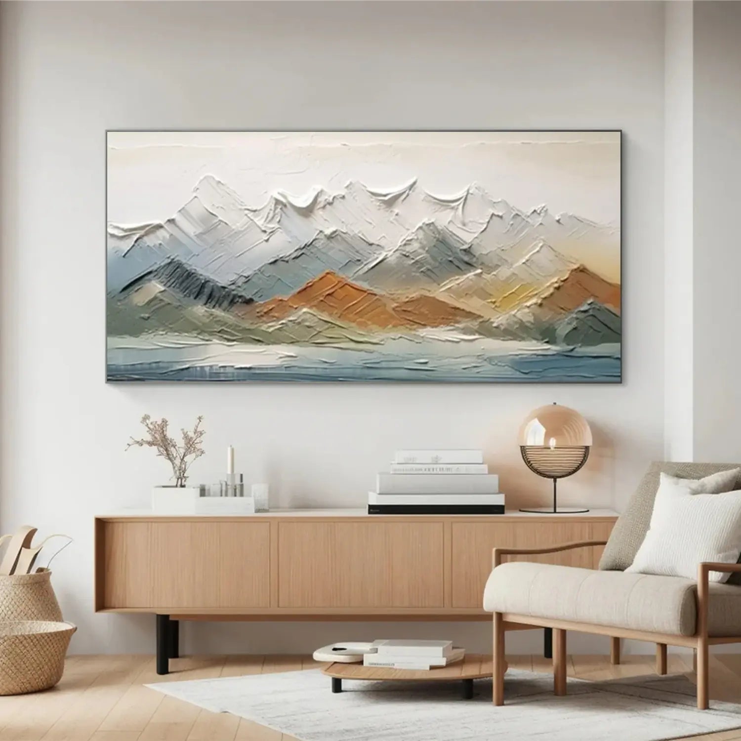 Abstract Mountain Textured Canvas Art