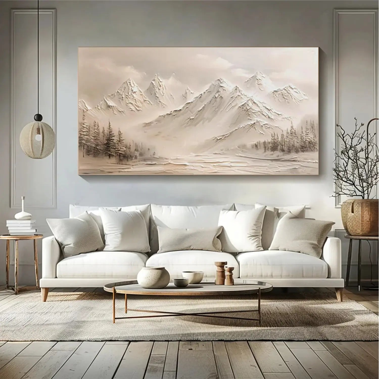 Abstract Mountain Textured Canvas Art