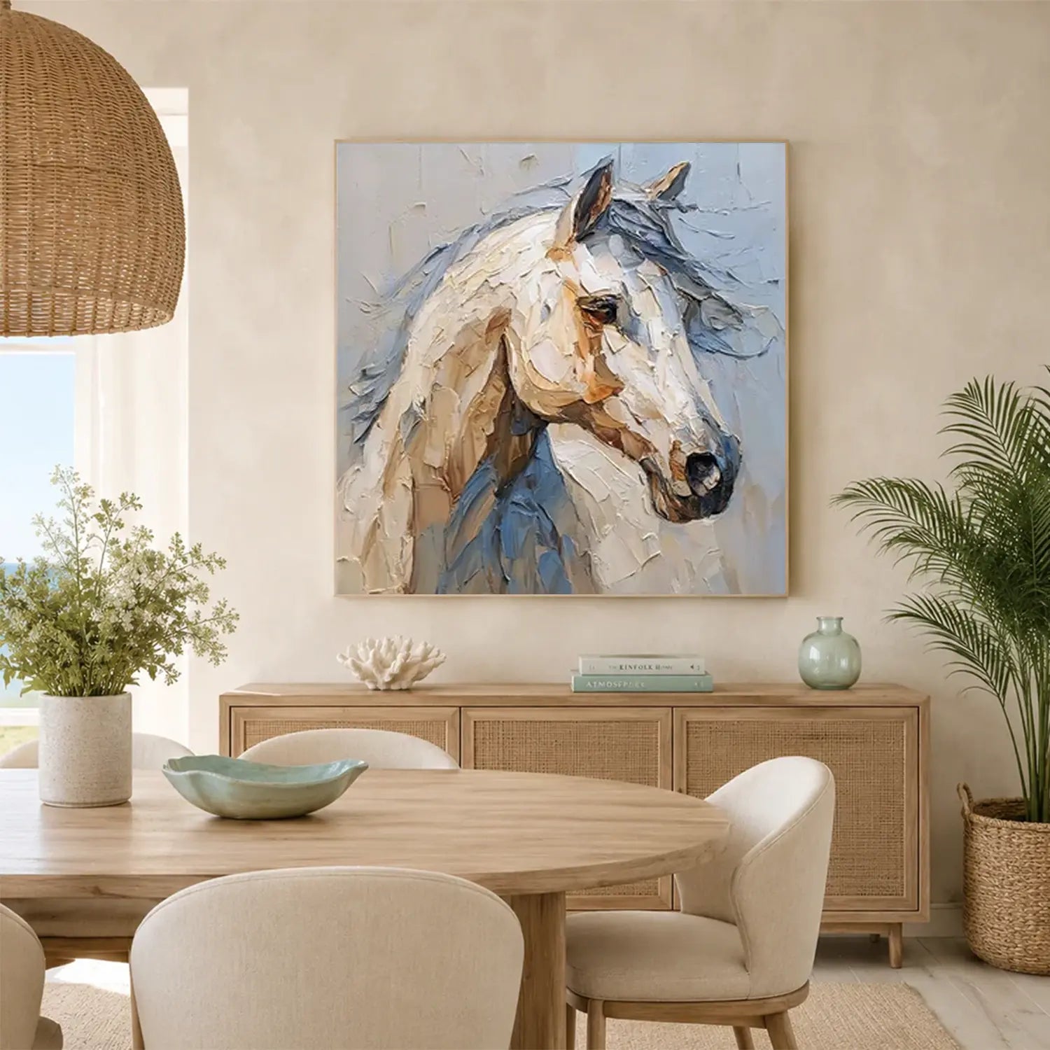 Abstract Animal Horse Textured Wall Art