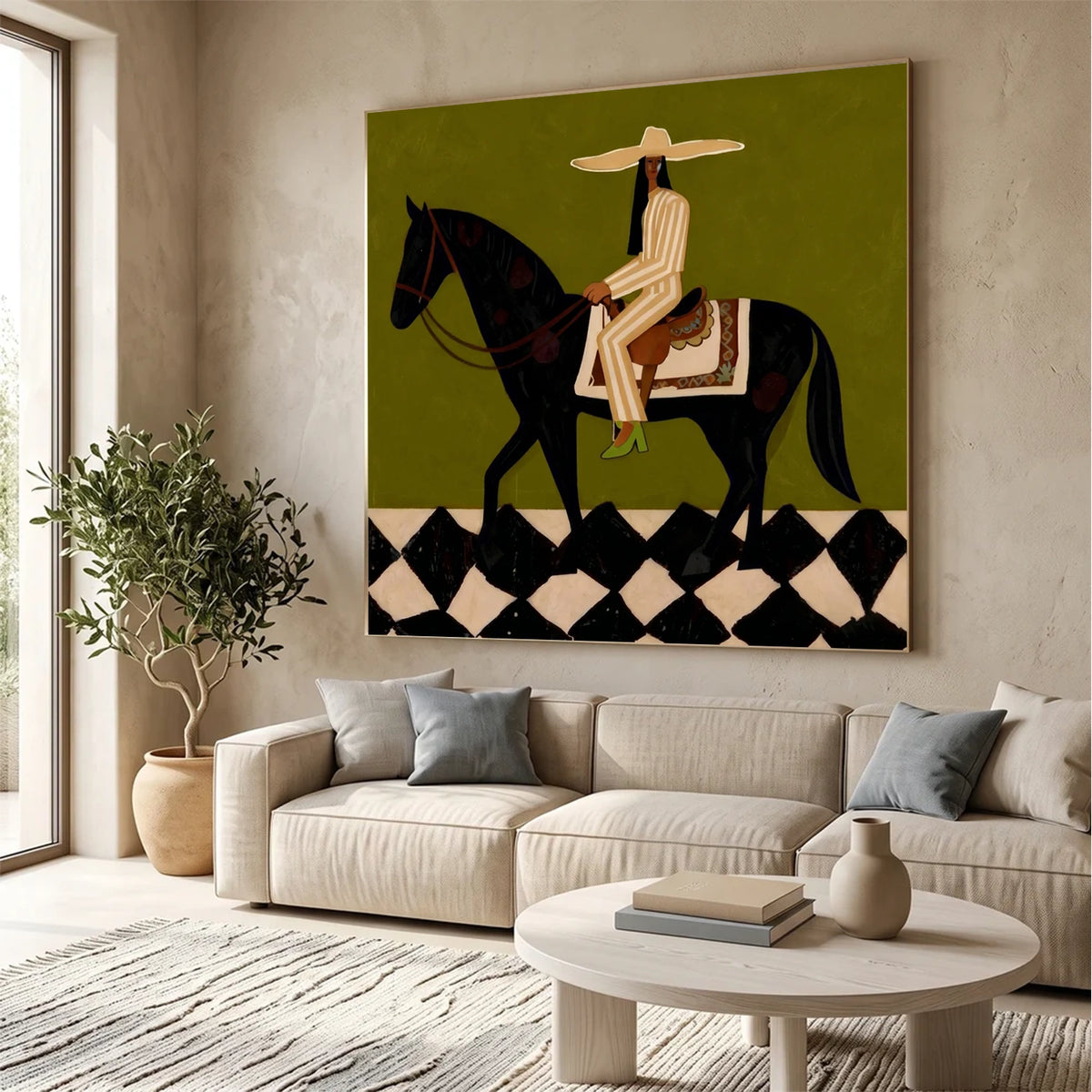 Vintage Americana Art Thinking Figure #VA112
