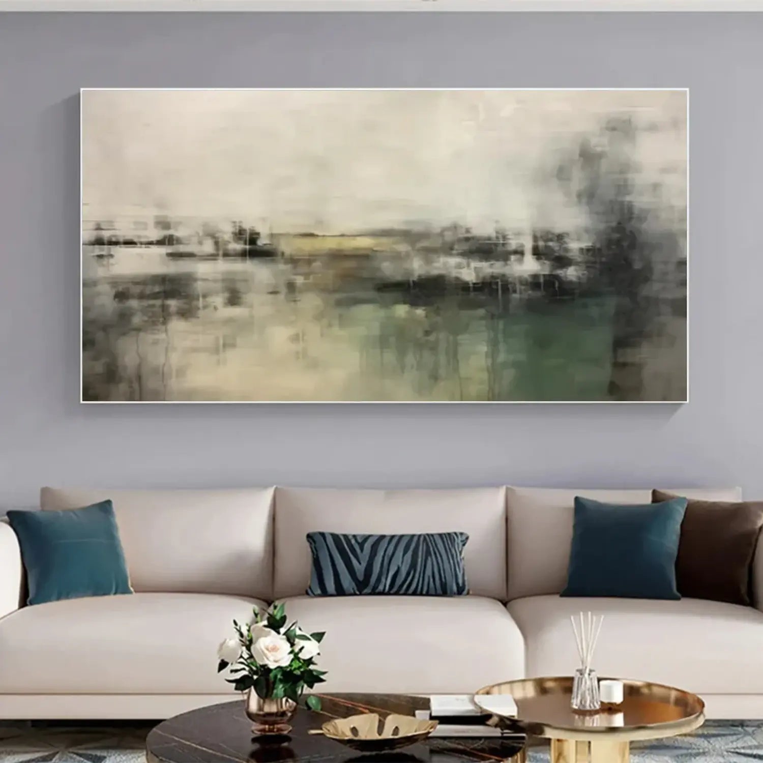Green Abstract Canvas Wall art