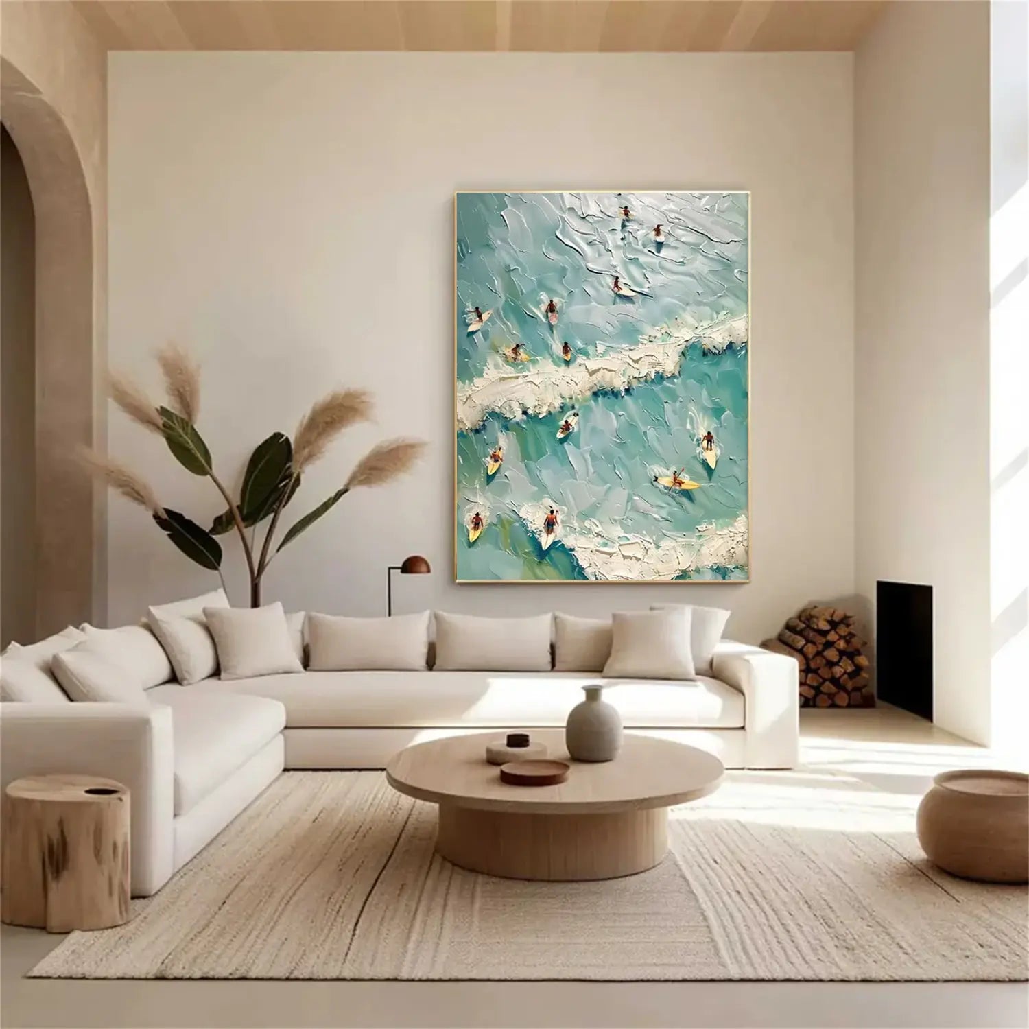 Surfing Sports Textured Wall Art #SC013