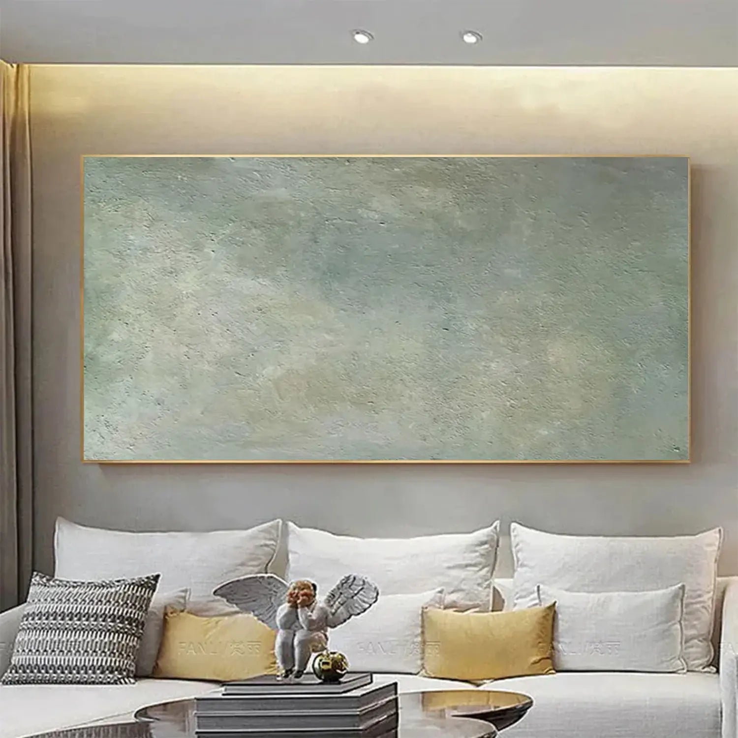 Green Minimalist Canvas Art #MT150